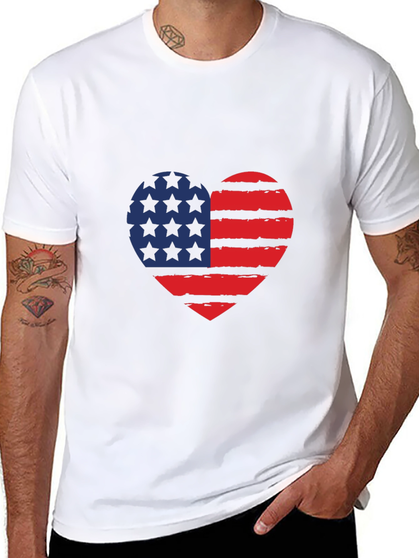 American Flag Heart T-Shirt