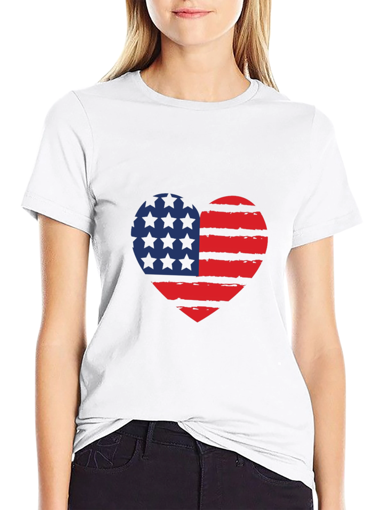 American Flag Heart T-Shirt