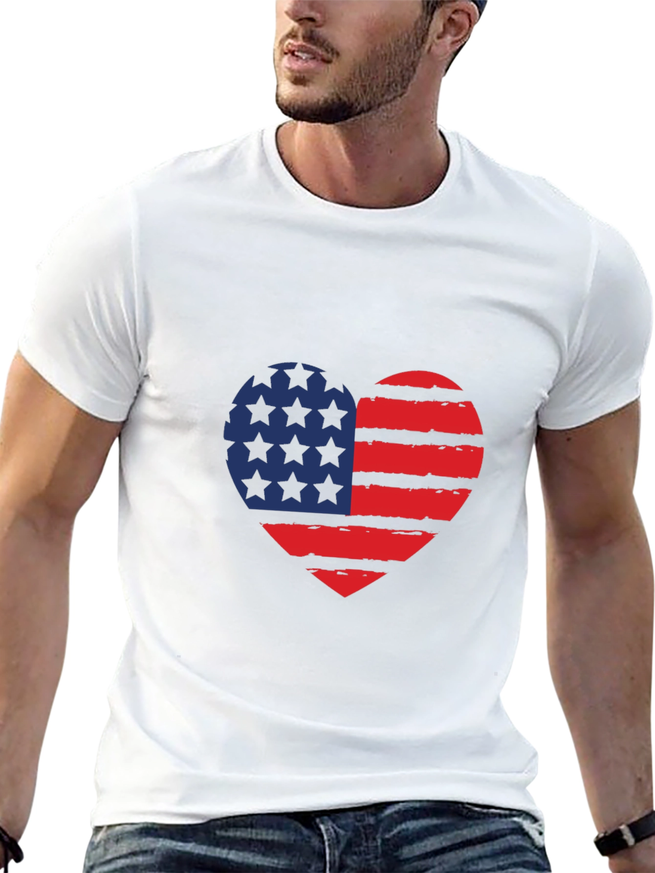 American Flag Heart T-Shirt
