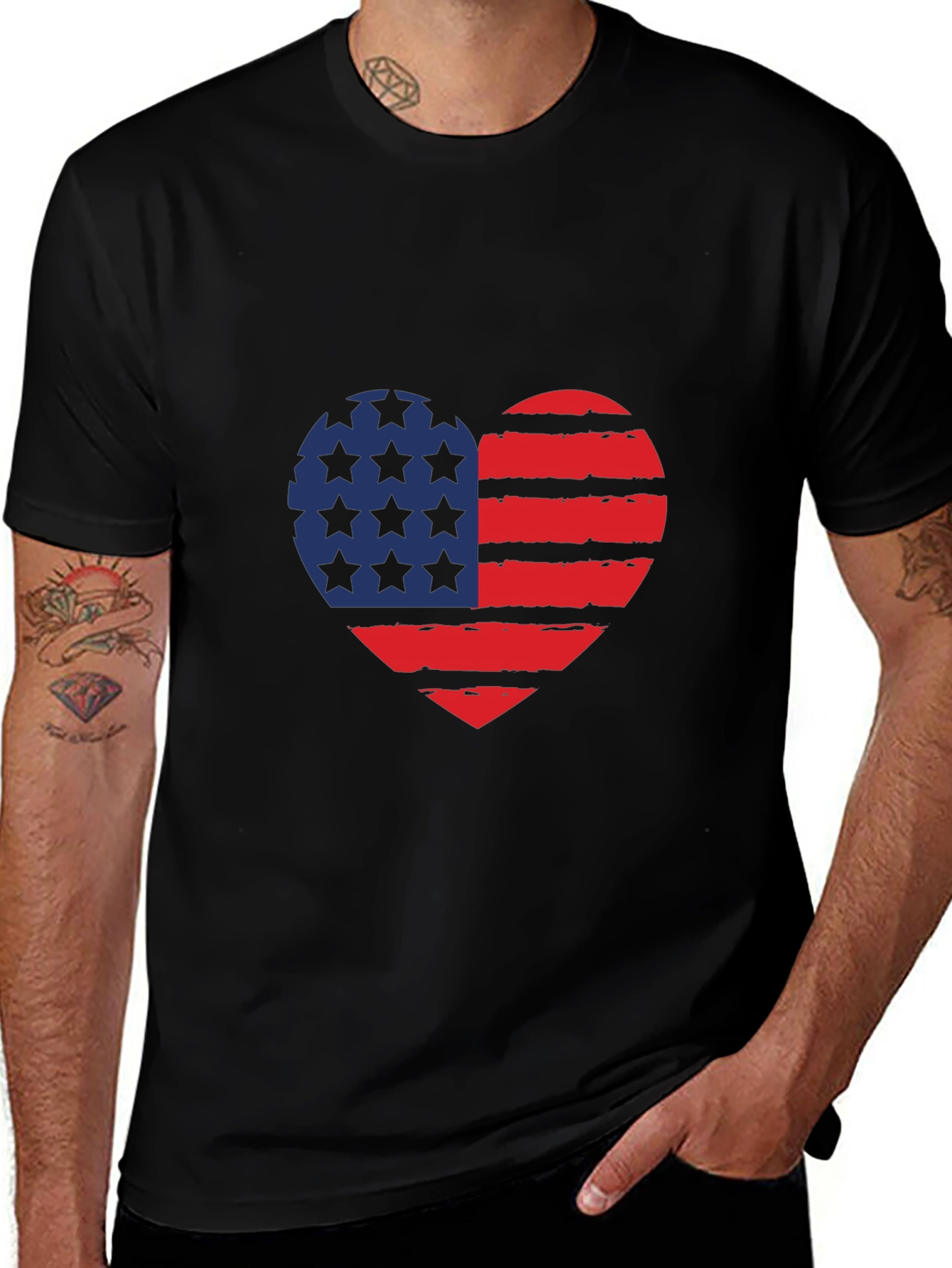 American Flag Heart T-Shirt