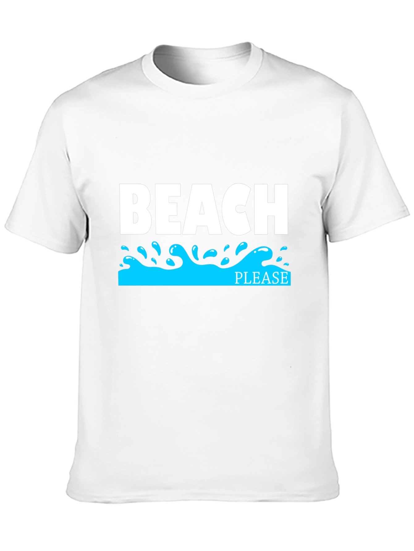 Beach Please Graphic T-Shirt - Black Tee