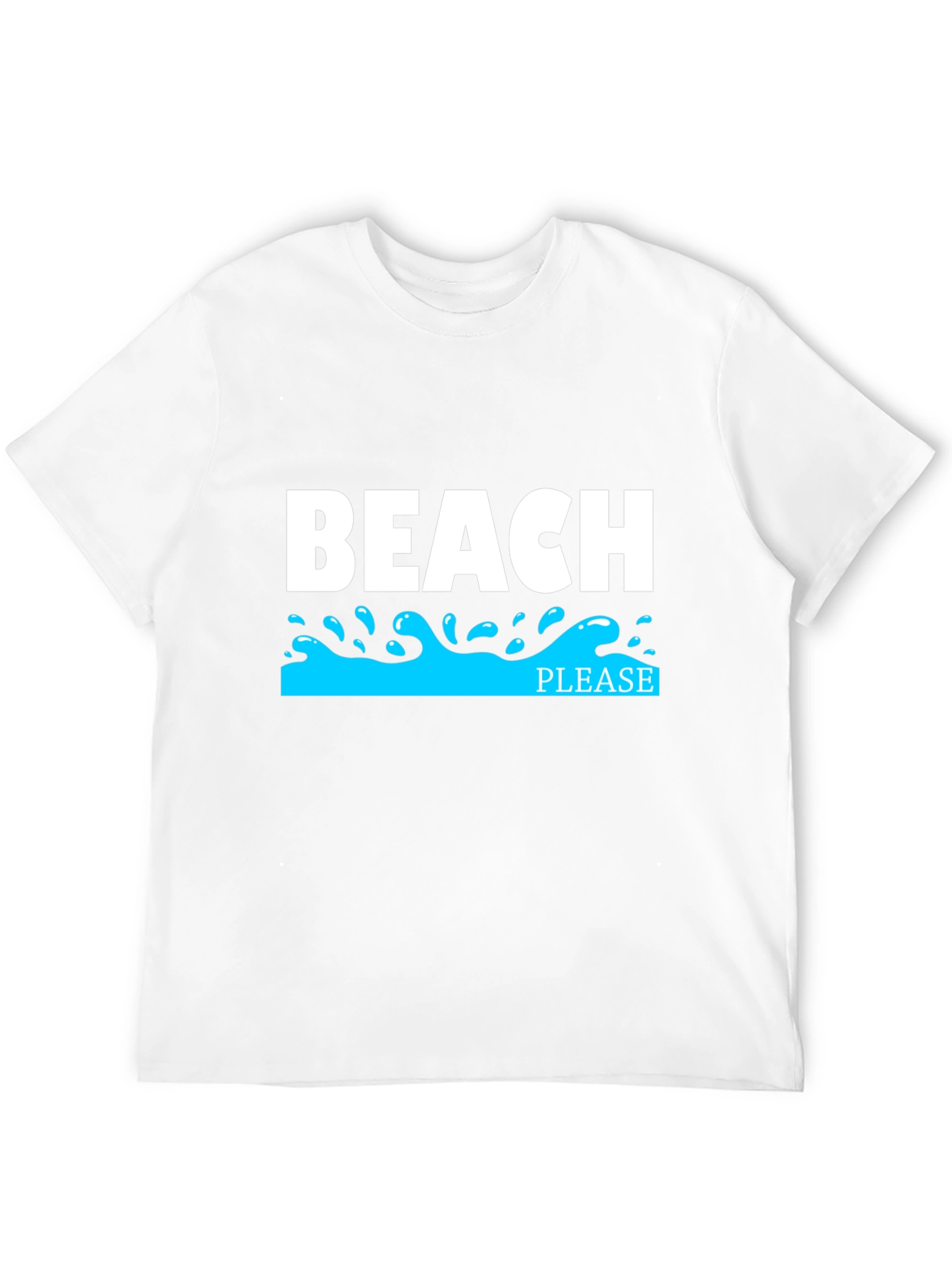 Beach Please Graphic T-Shirt - Black Tee