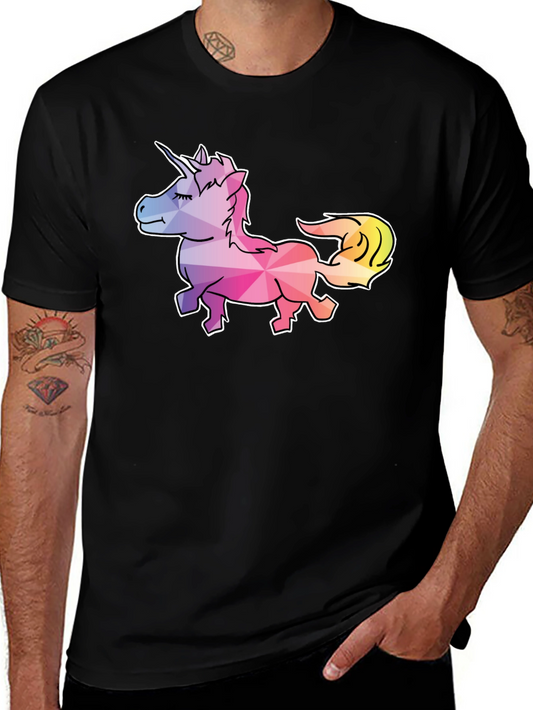 Unicorn Graphic T-Shirt - Mens Black Tee