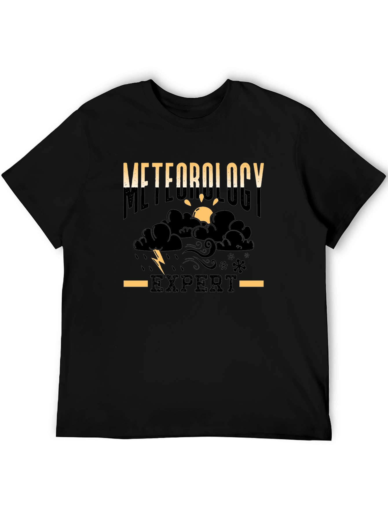 Meteorology Expert Black T-Shirt