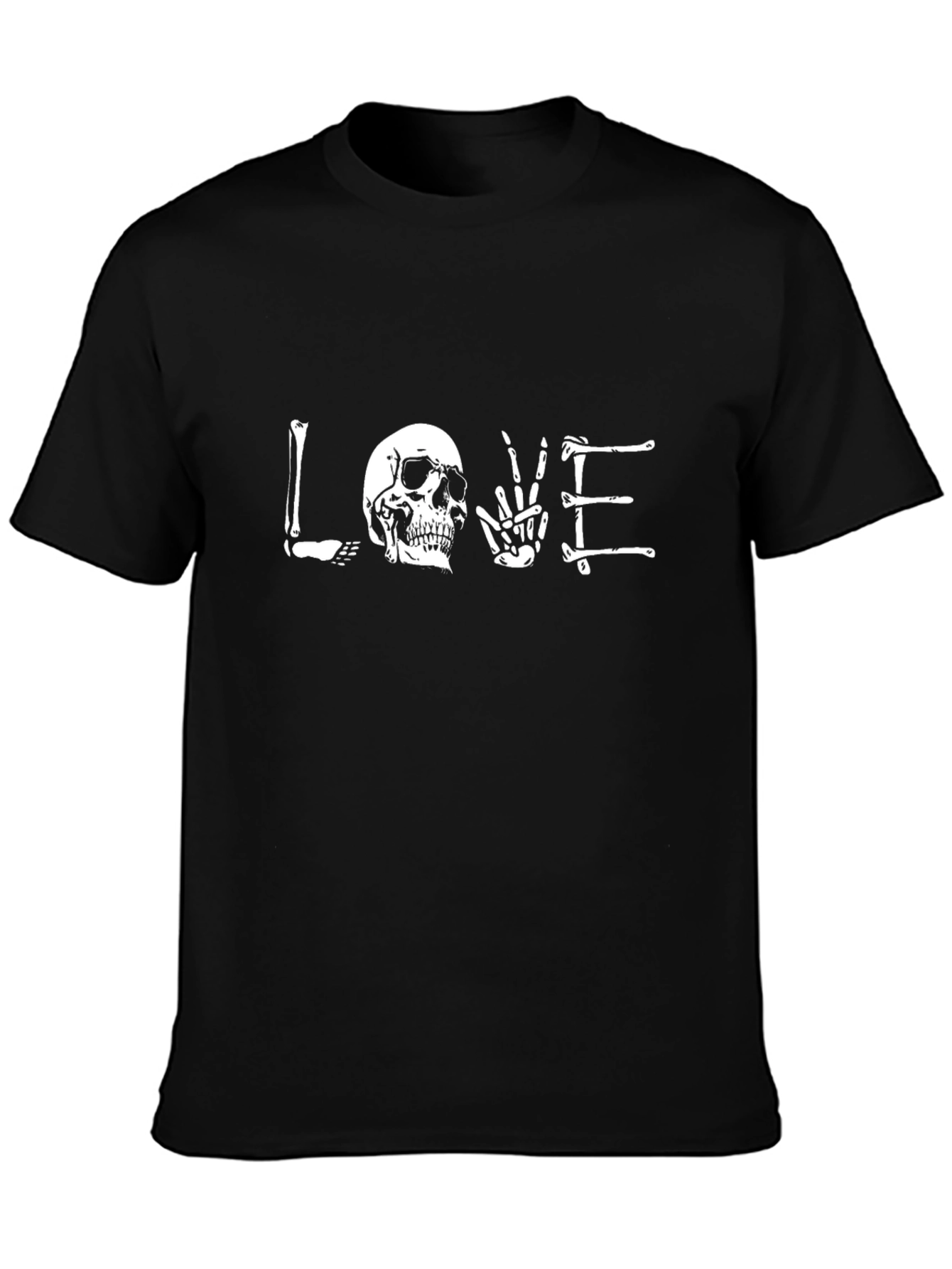 Skull Love Graphic Tee - Unisex Black T-Shirt