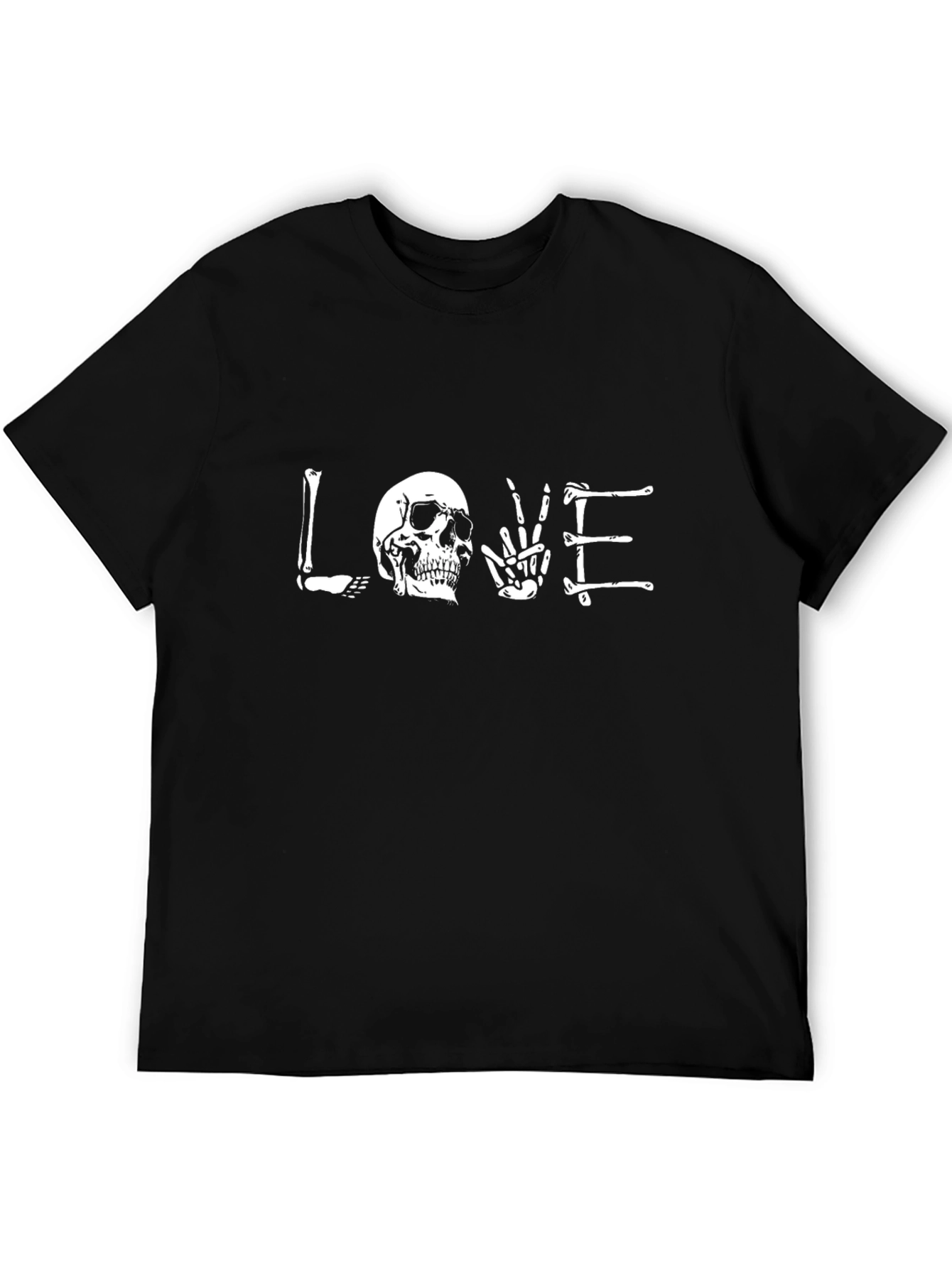 Skull Love Graphic Tee - Unisex Black T-Shirt