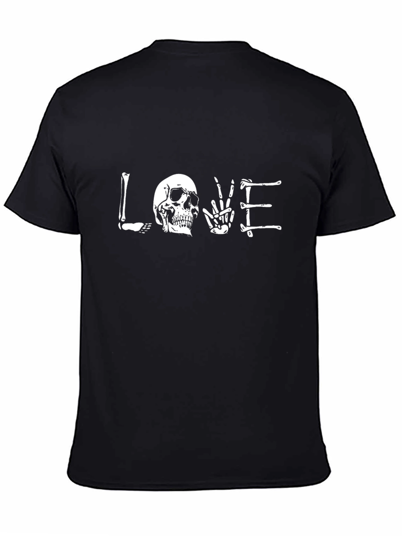 Skull Love Graphic Tee - Unisex Black T-Shirt