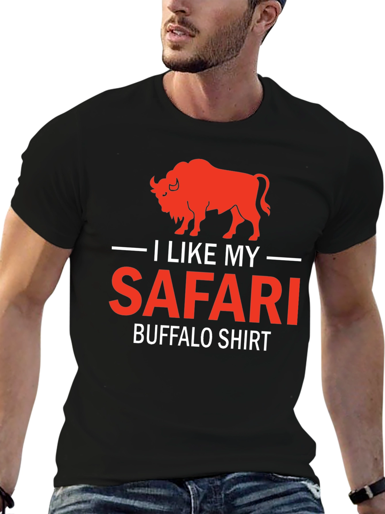 I Like My Safari Buffalo T-Shirt - Graphic Tee