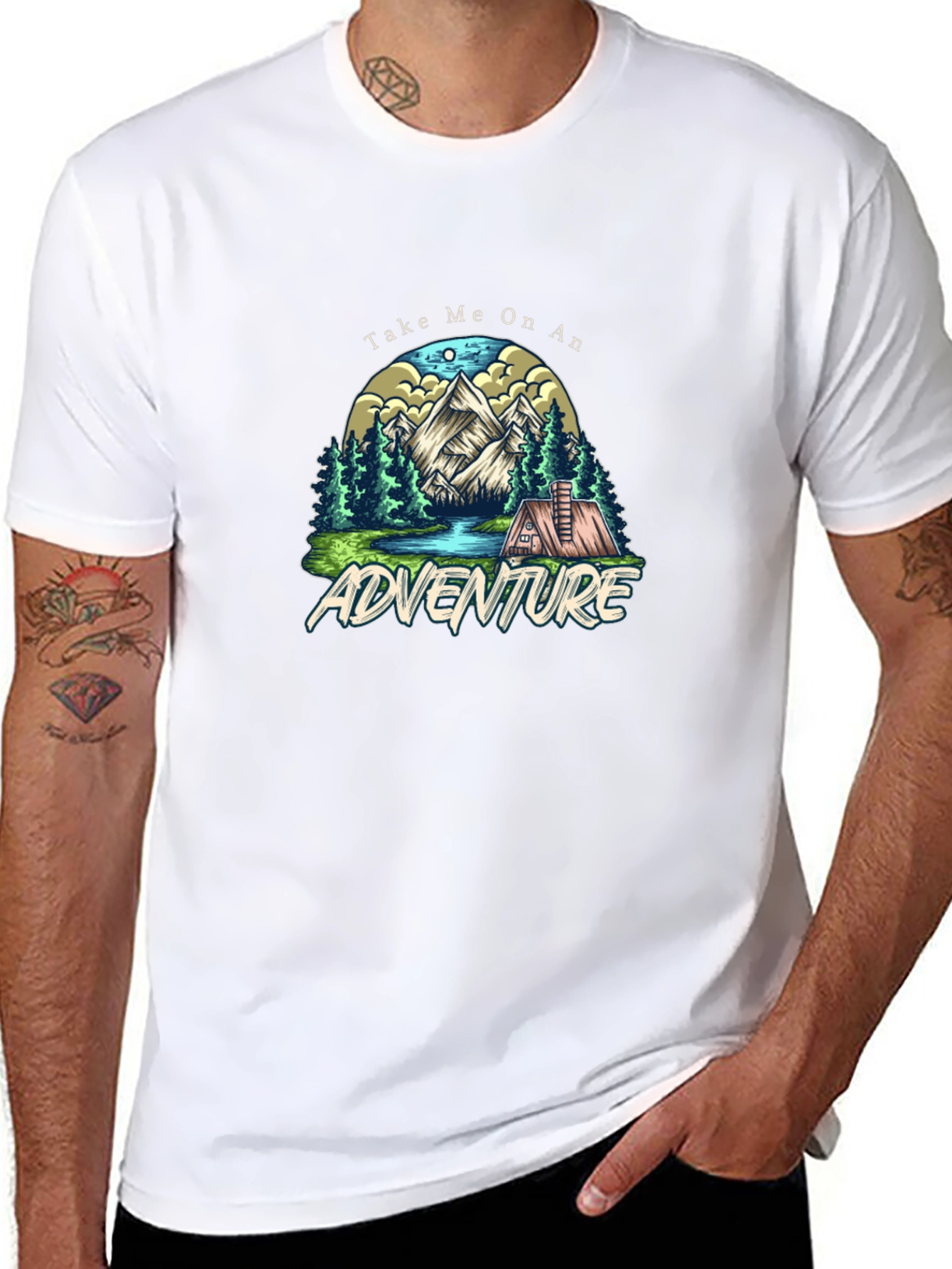 Adventure Awaits Graphic Tee - Black