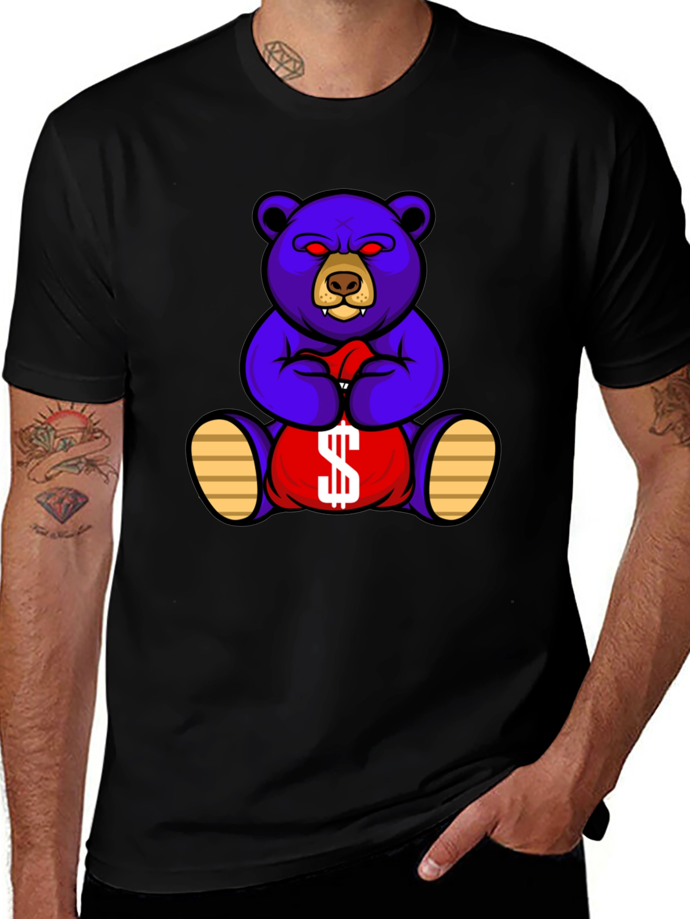 Money Bear Graphic Tee - Black