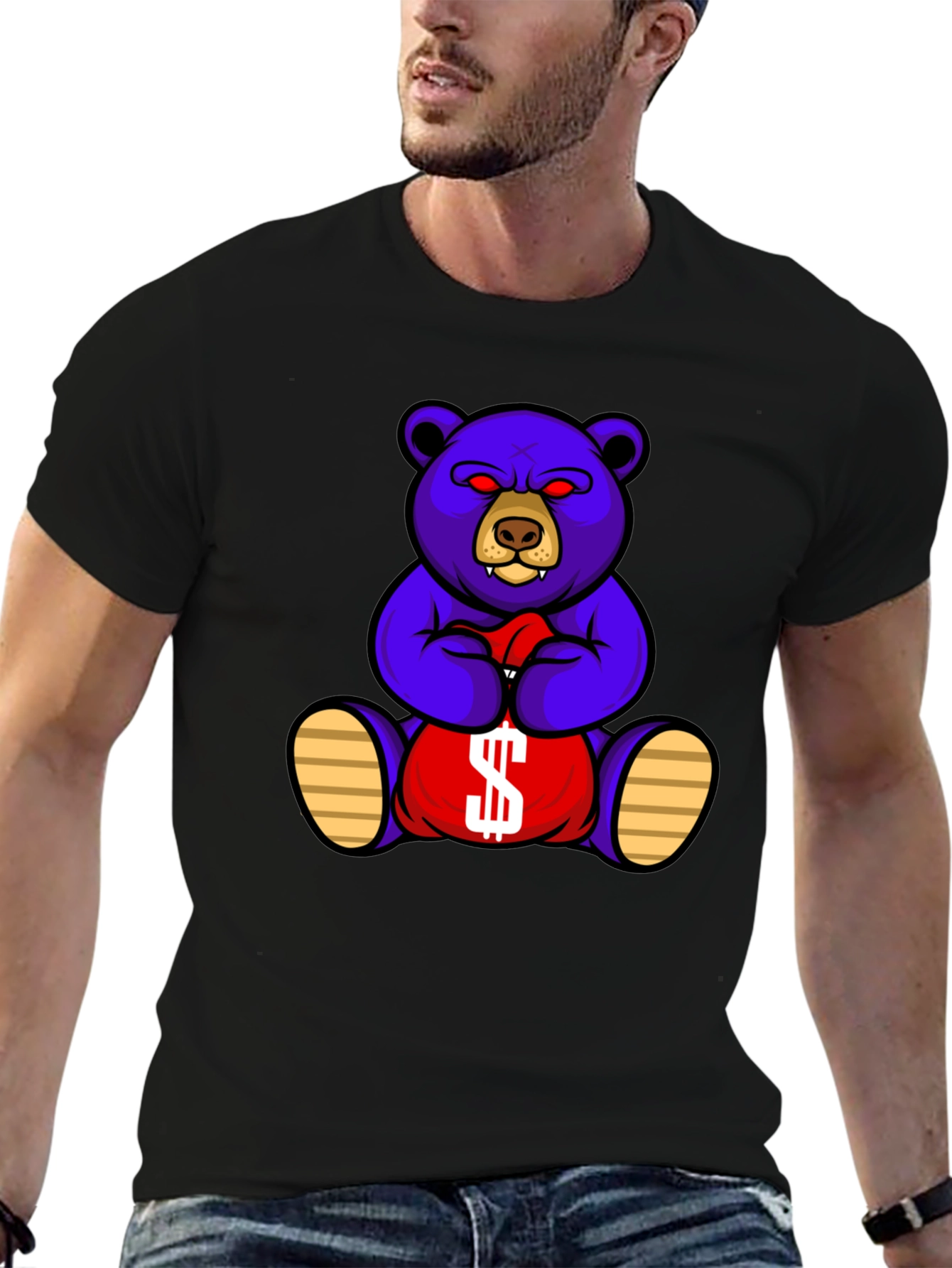 Money Bear Graphic Tee - Black