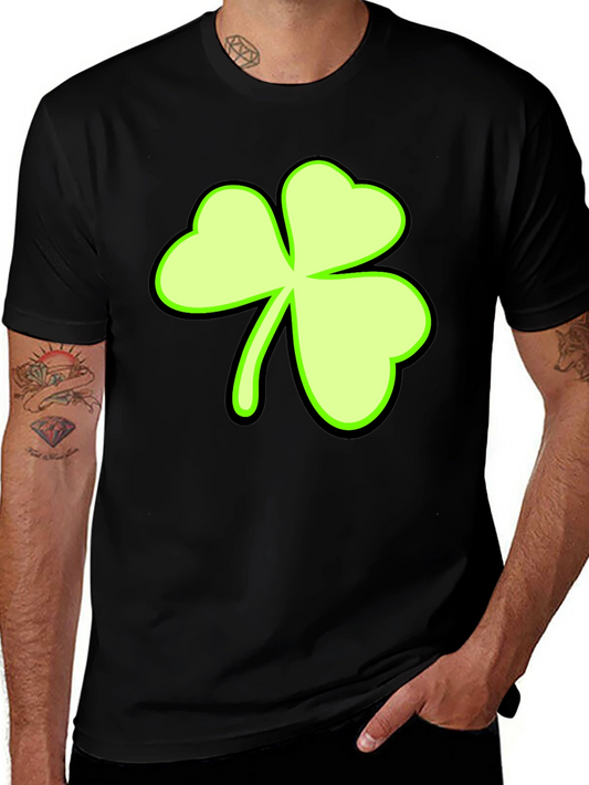 Lucky Shamrock Graphic Tee - Mens Black T-Shirt