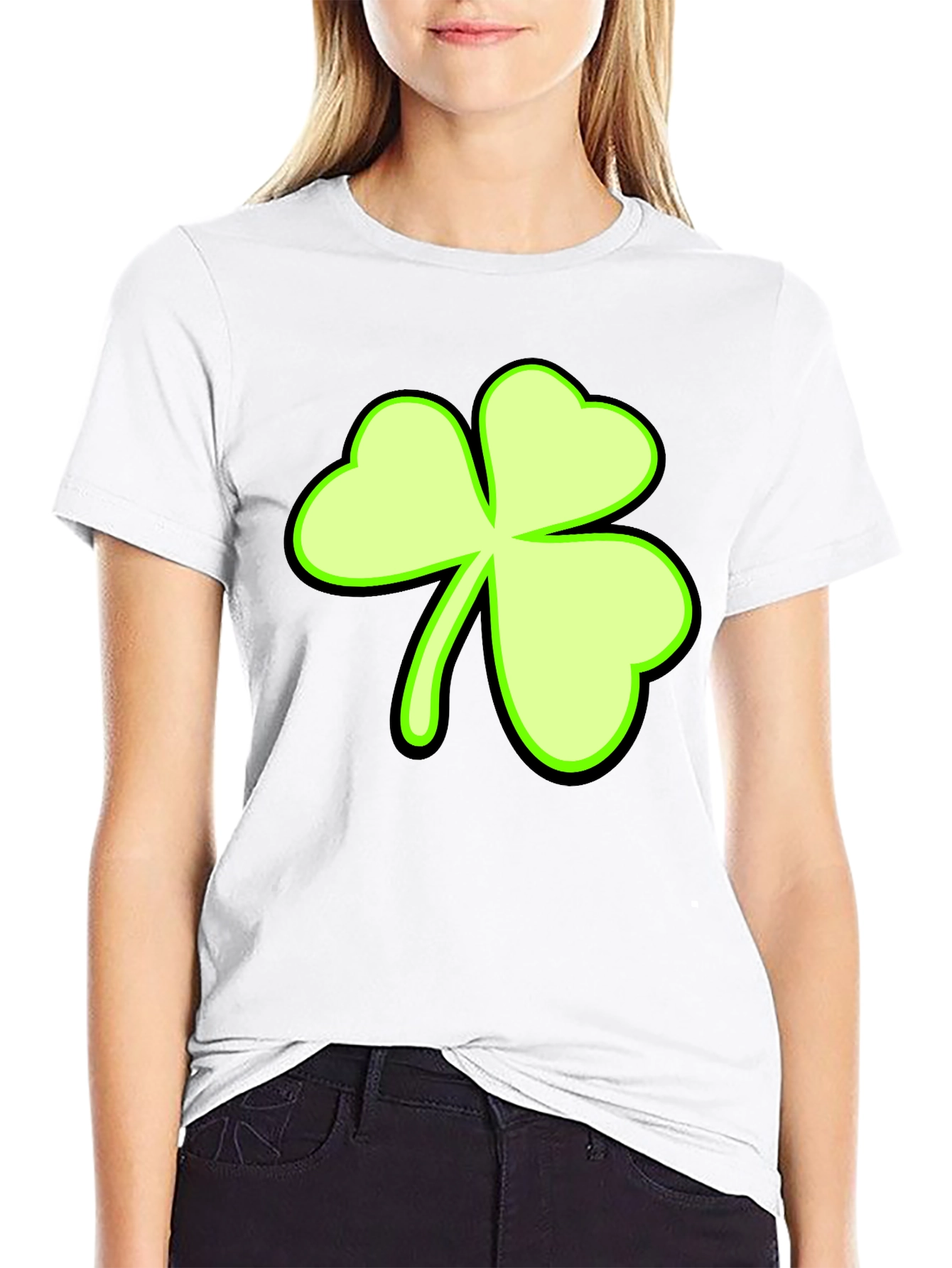Lucky Shamrock Graphic Tee - Mens Black T-Shirt