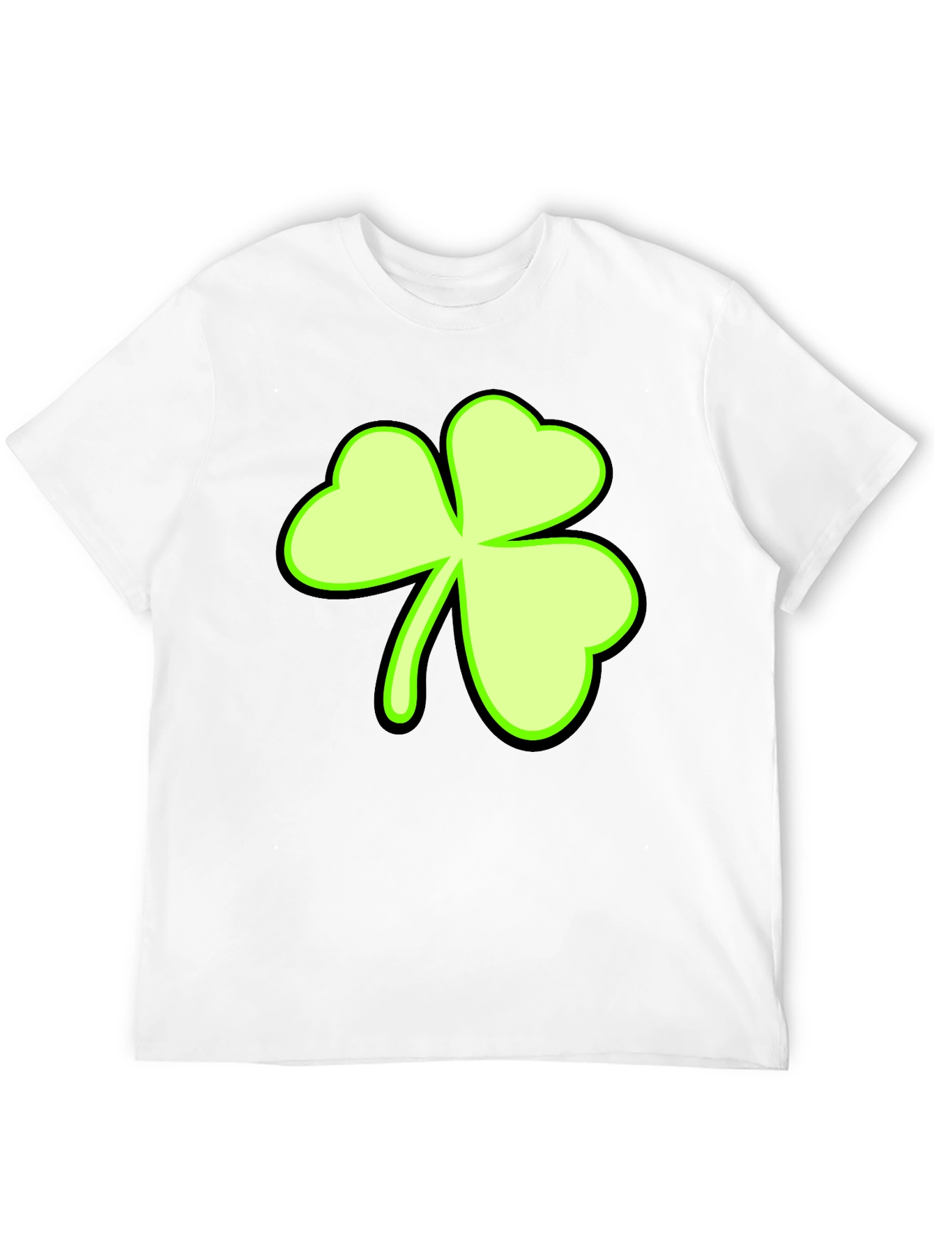 Lucky Shamrock Graphic Tee - Mens Black T-Shirt