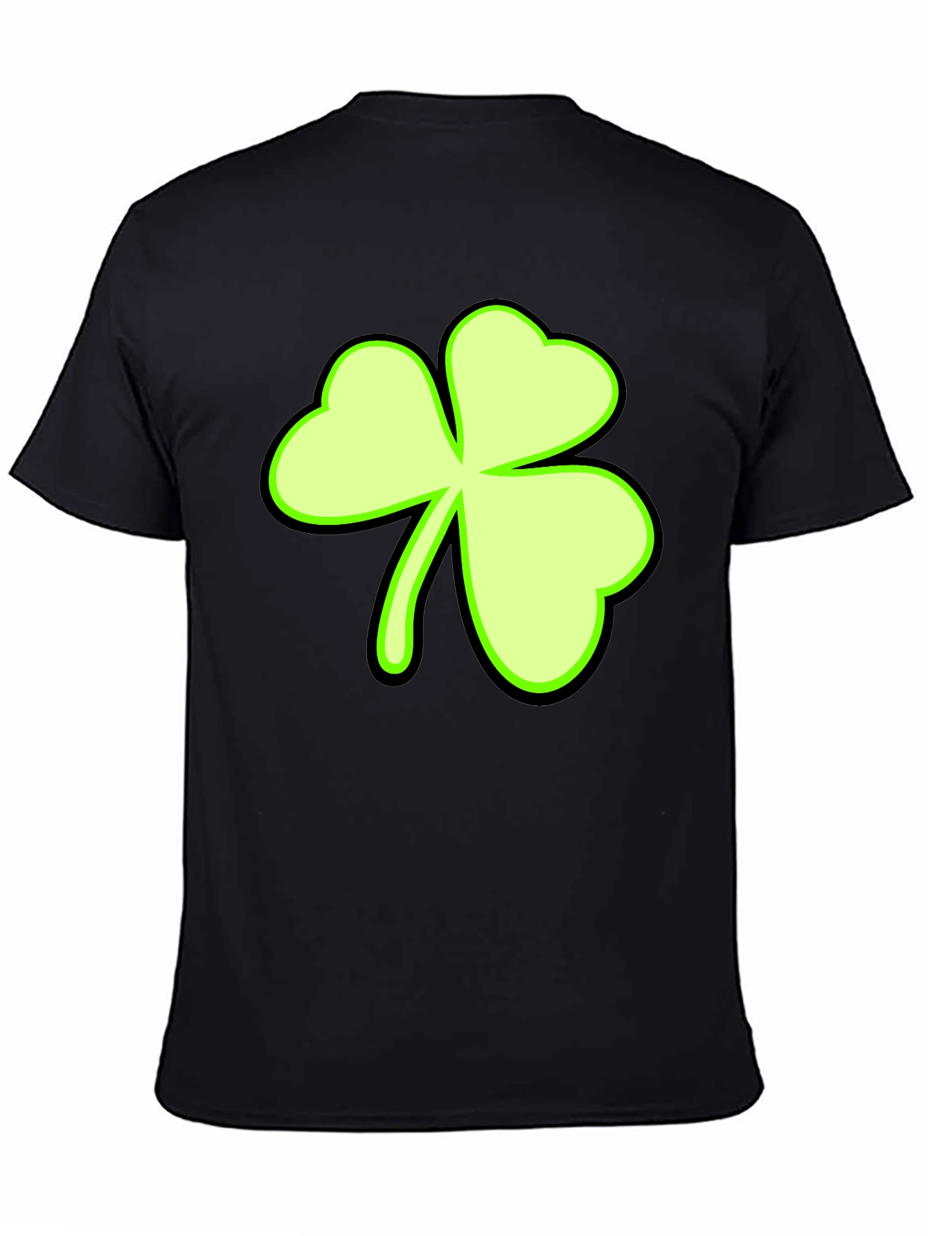 Lucky Shamrock Graphic Tee - Mens Black T-Shirt