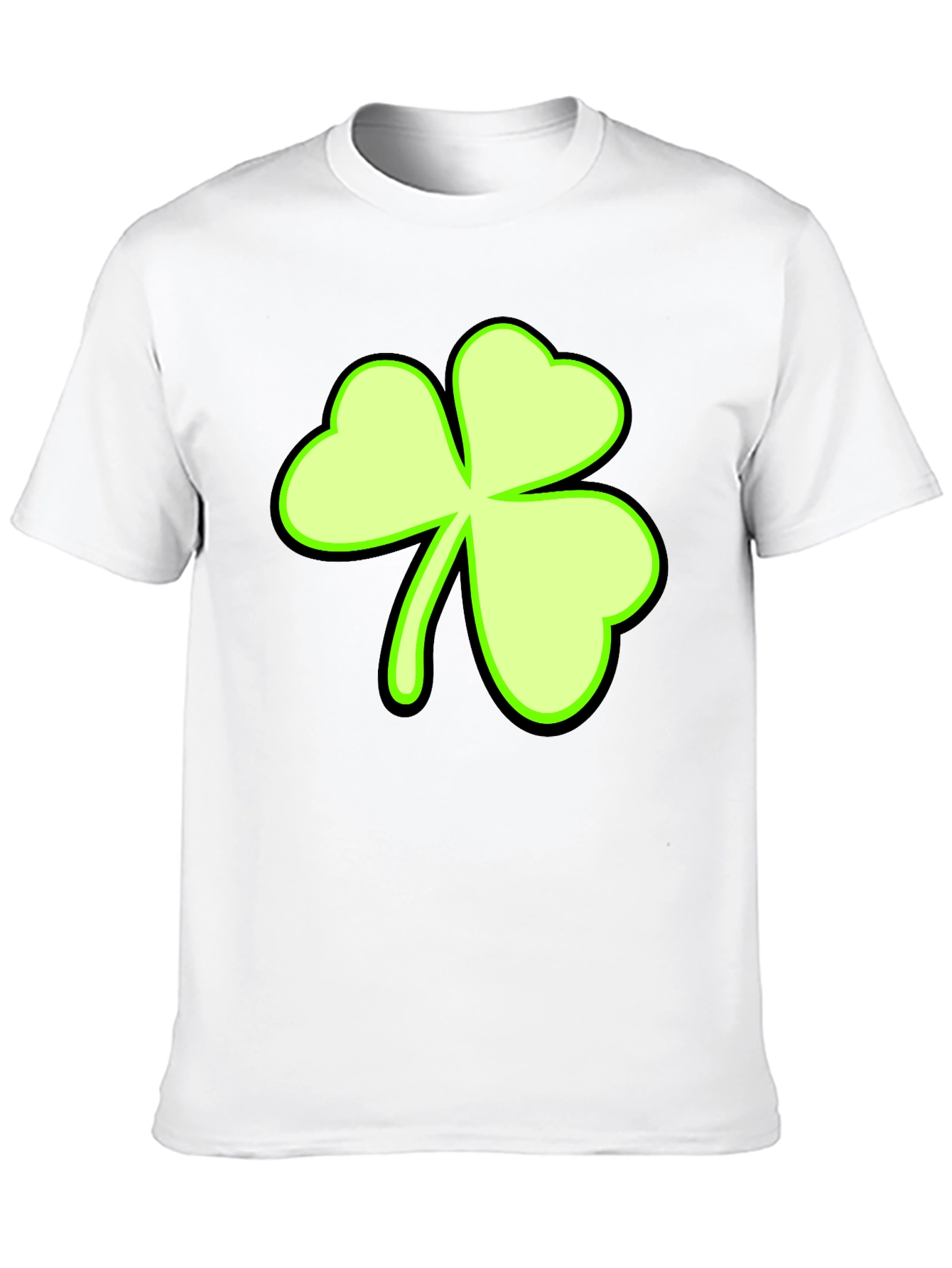 Lucky Shamrock Graphic Tee - Mens Black T-Shirt