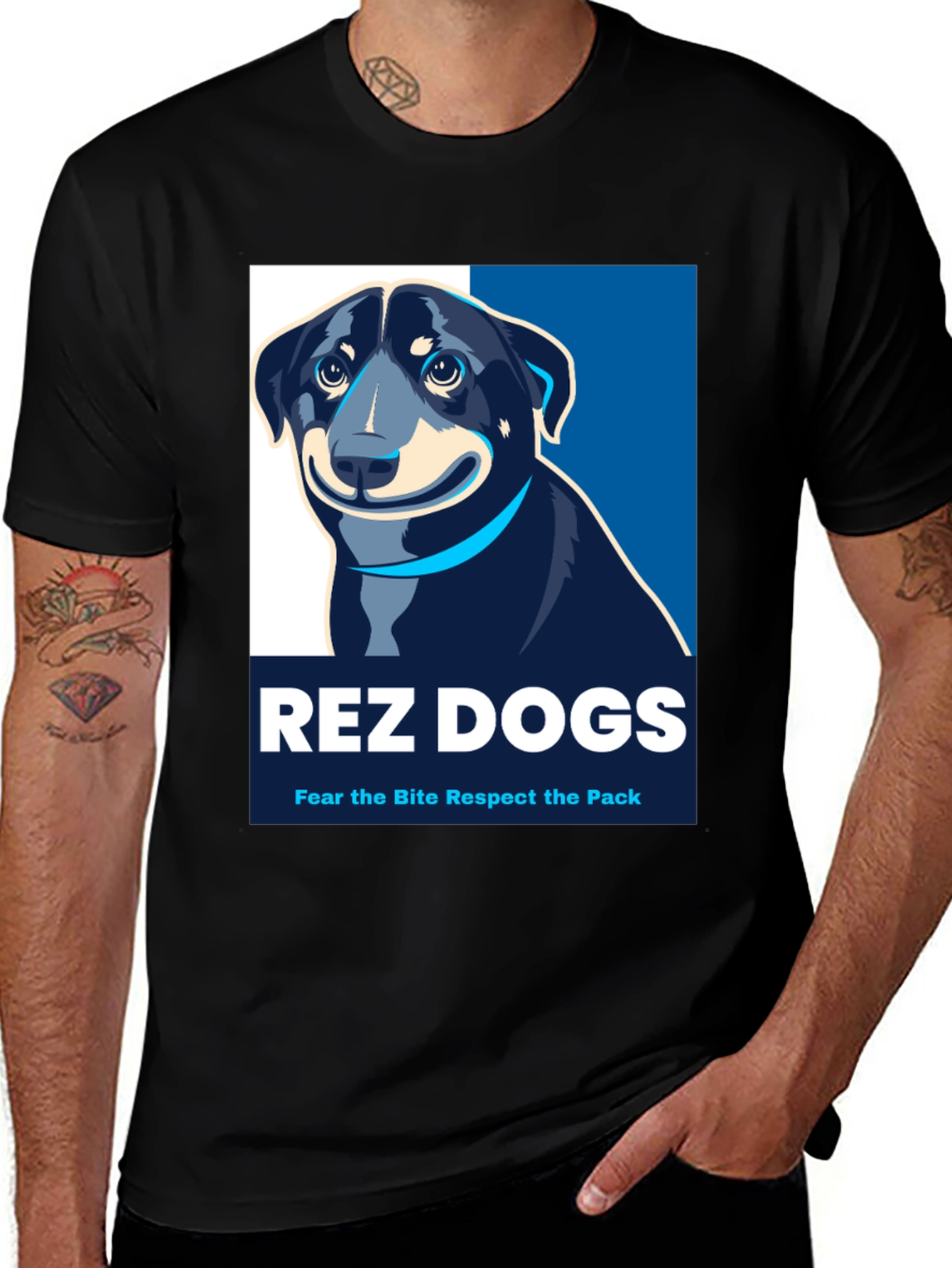 Rez Dogs T-Shirt: Fear the Bite Respect the Pack