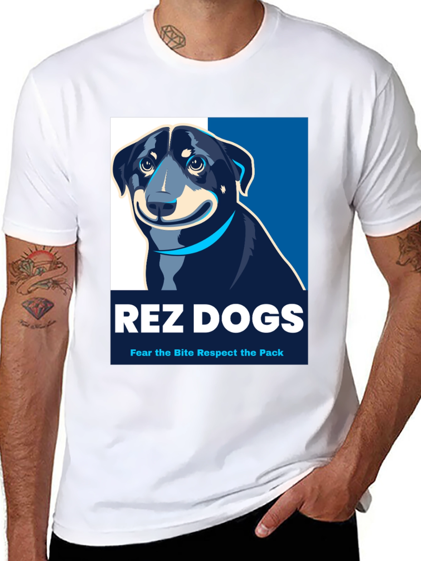 Rez Dogs T-Shirt: Fear the Bite Respect the Pack