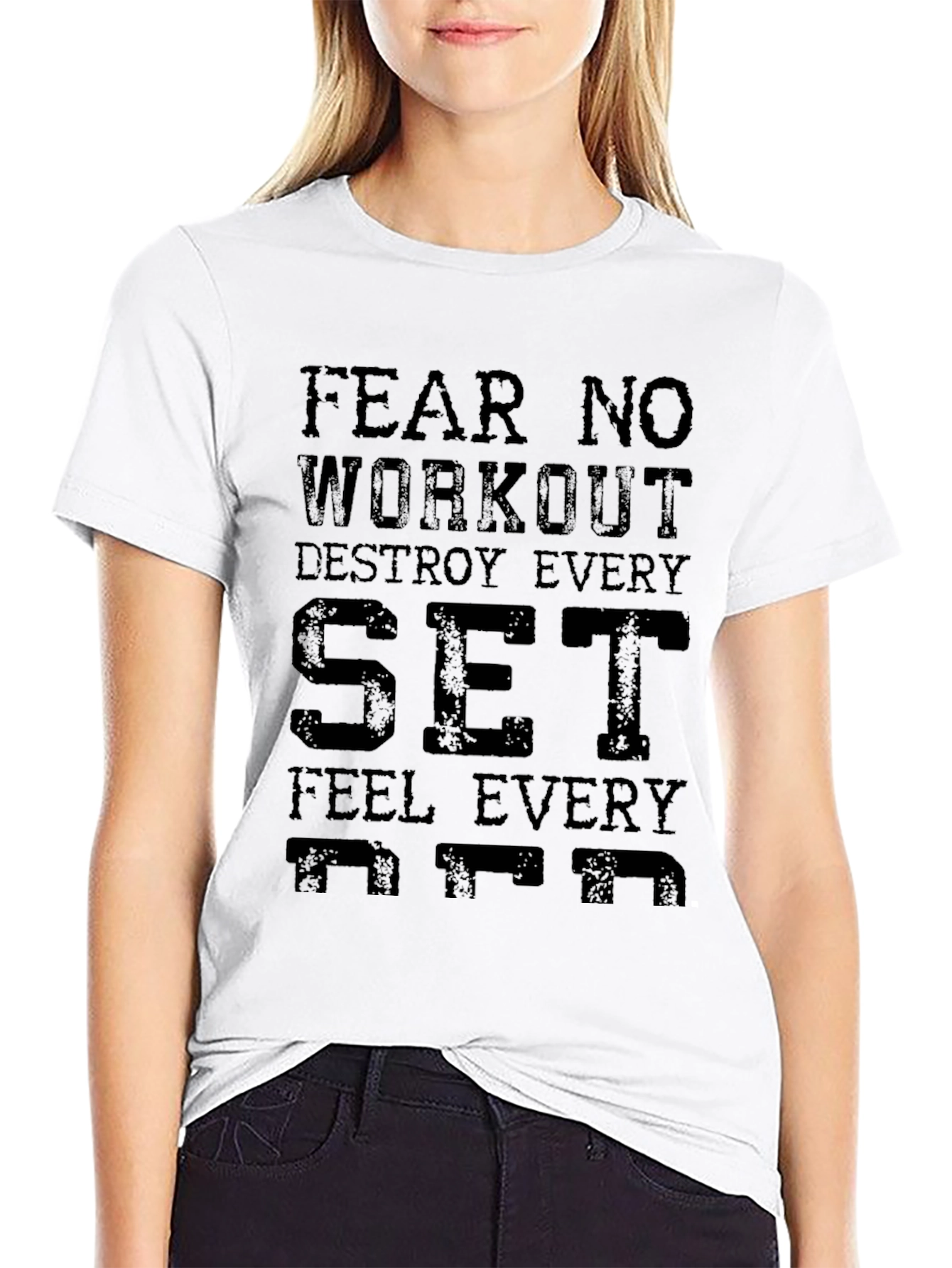 Fear No Workout Graphic T-Shirt