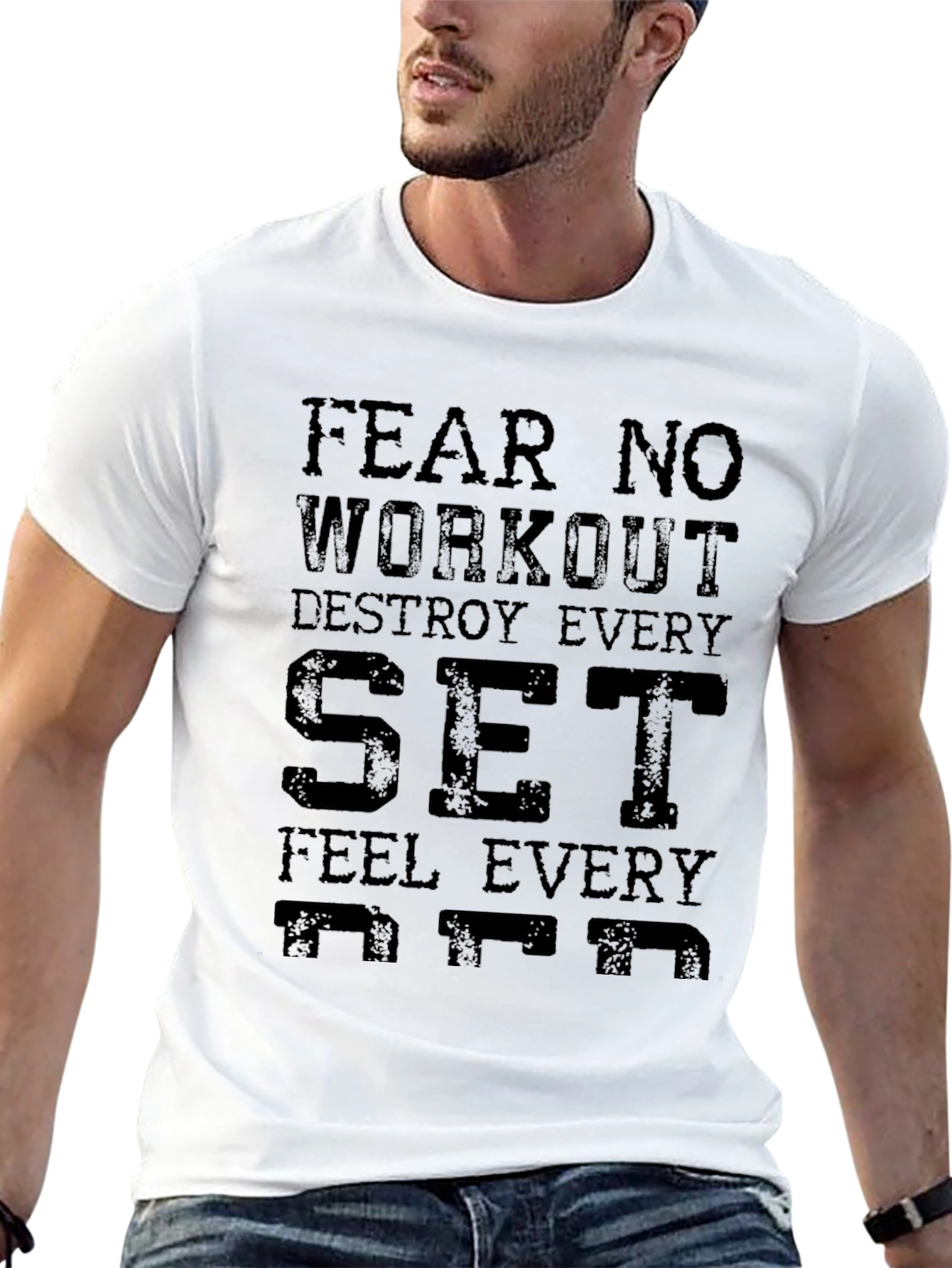 Fear No Workout Graphic T-Shirt