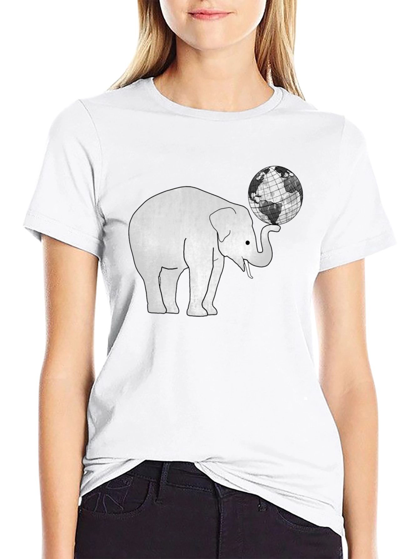 Elephant Balancing Globe Graphic Tee