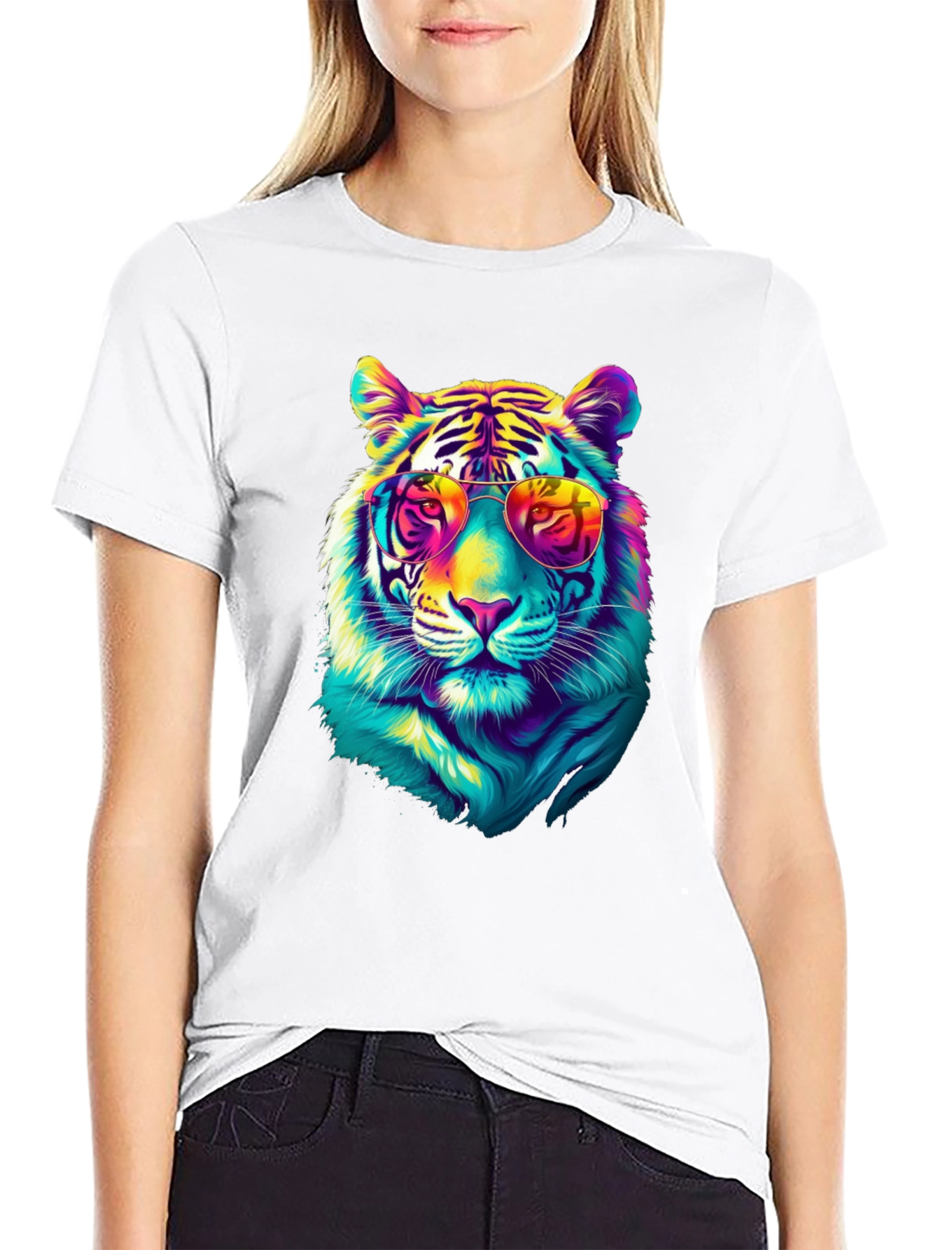 Cool Tiger Graphic Tee - Black