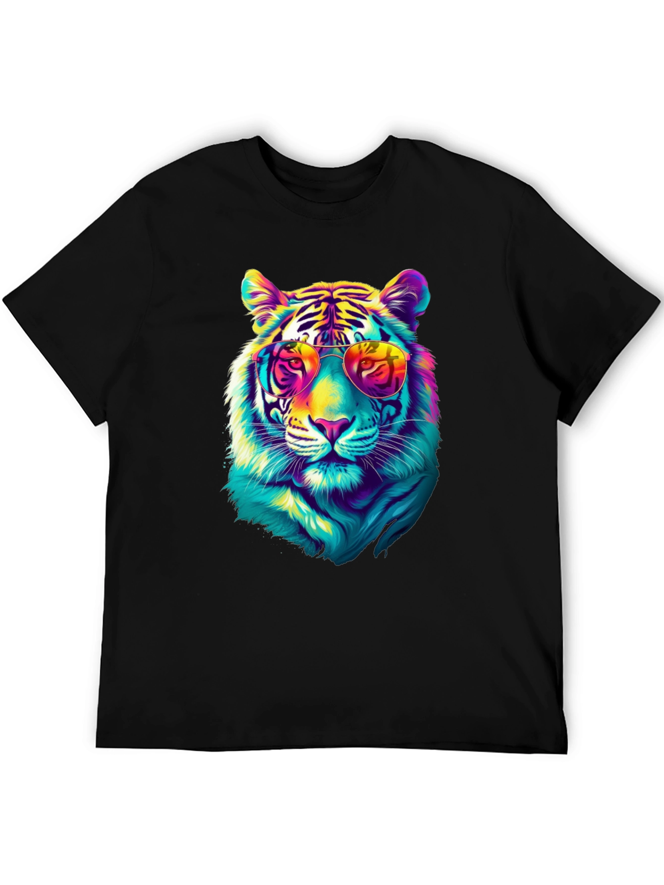 Cool Tiger Graphic Tee - Black