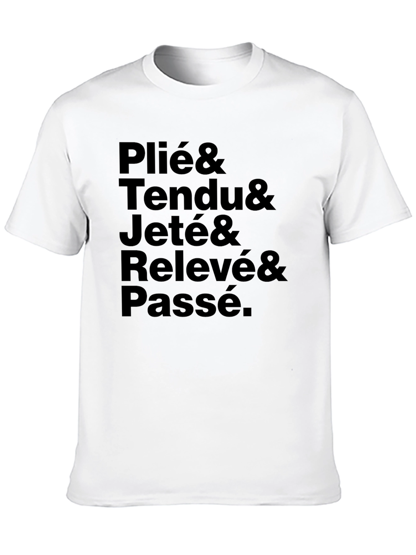 Ballet Dance Steps Black T-Shirt