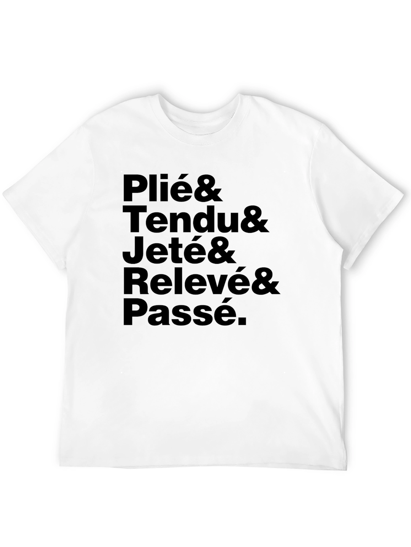 Ballet Dance Steps Black T-Shirt