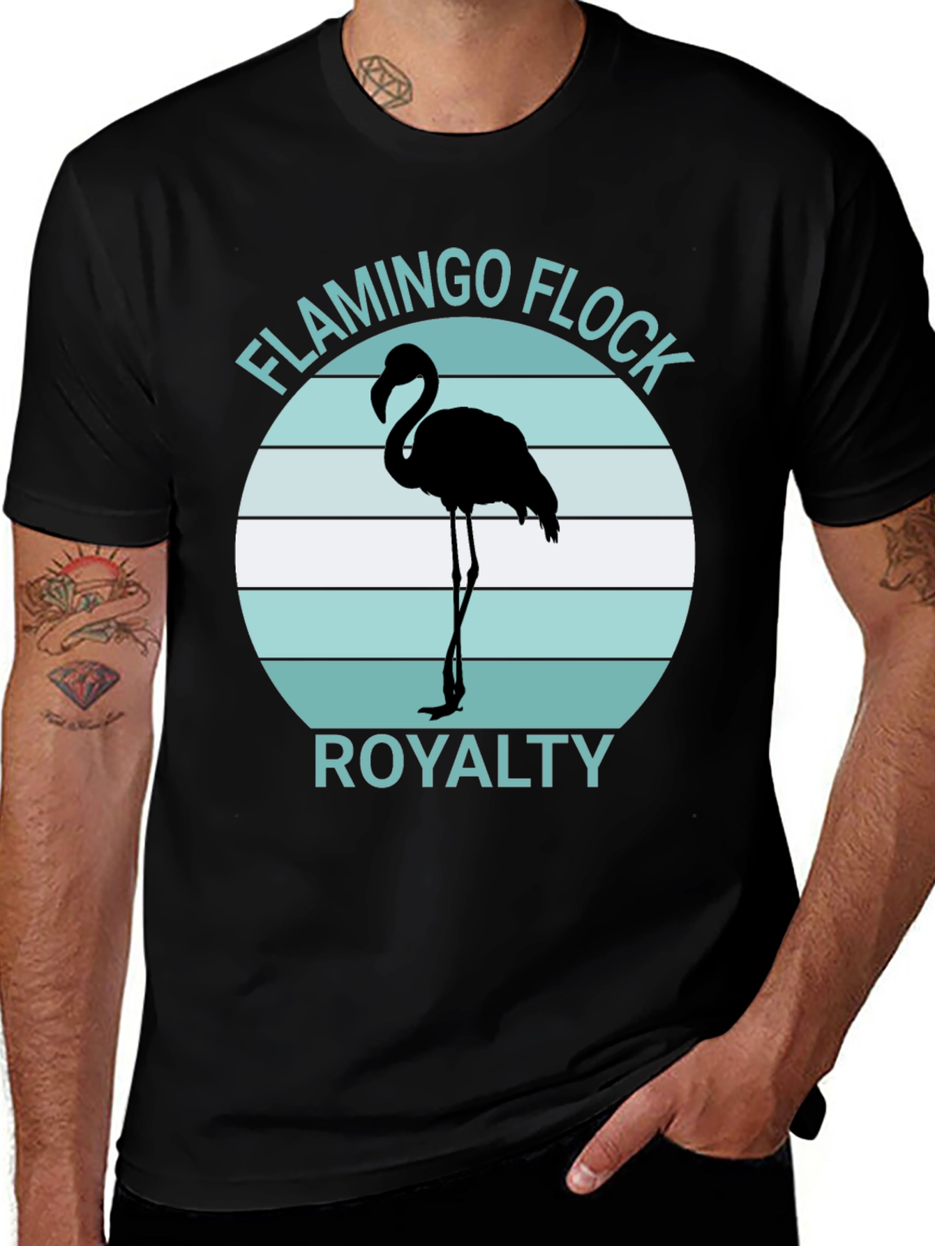 Flamingo Flock Royalty Graphic Tee