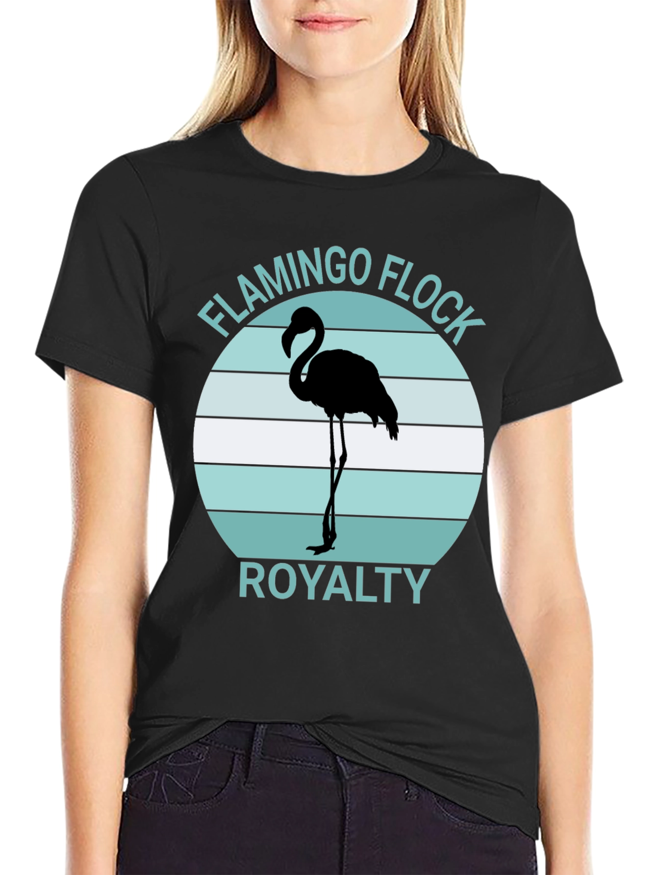 Flamingo Flock Royalty Graphic Tee