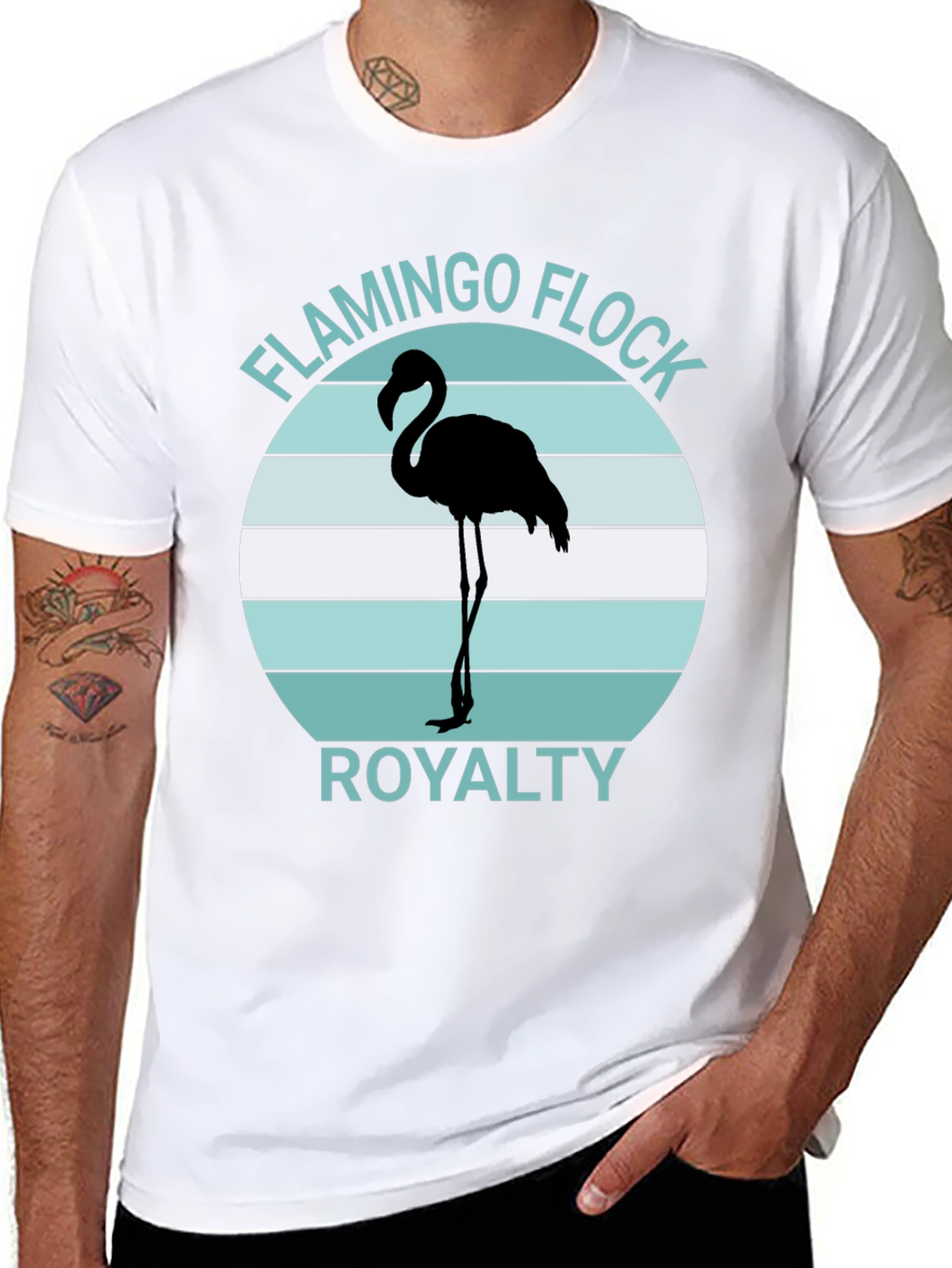 Flamingo Flock Royalty Graphic Tee