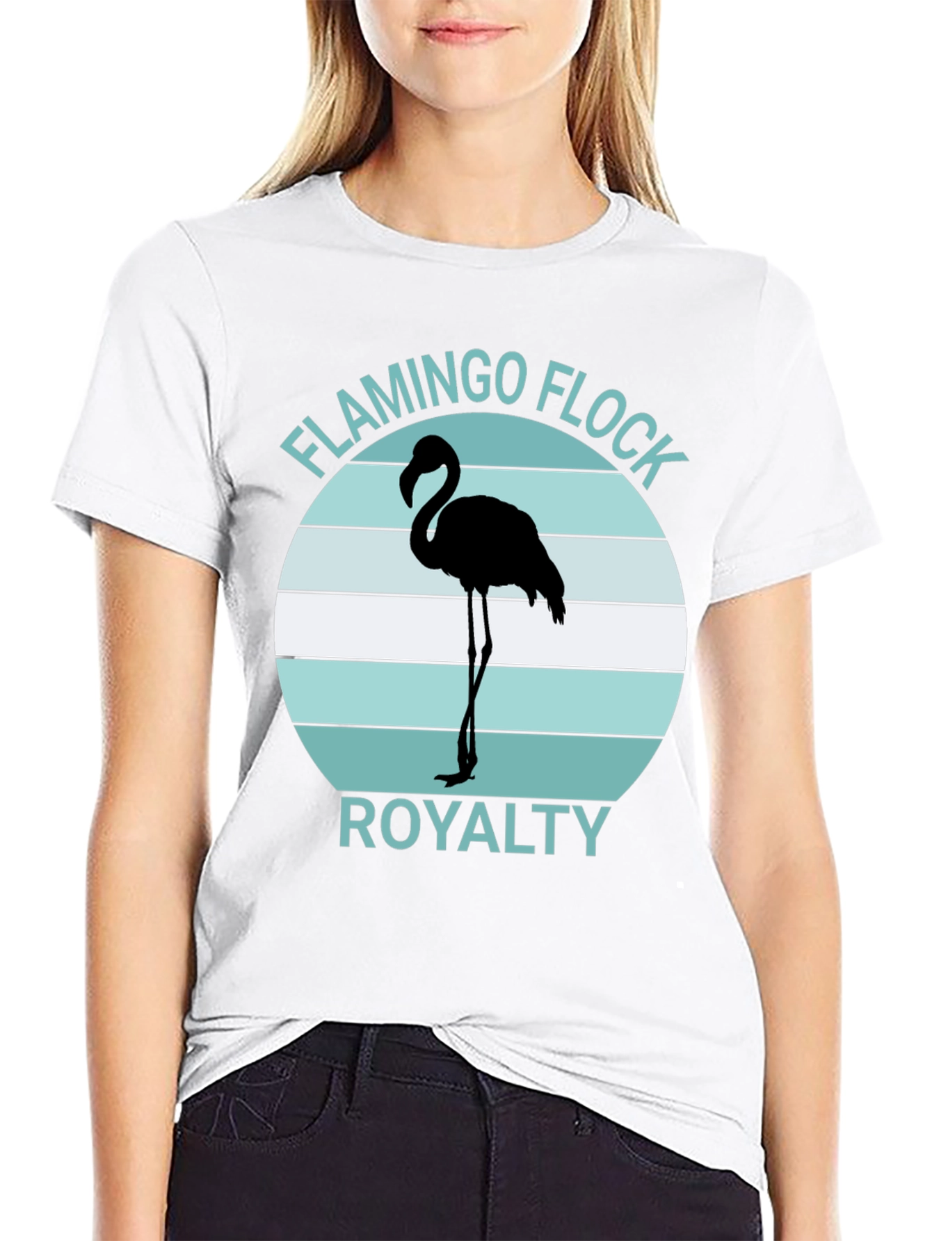 Flamingo Flock Royalty Graphic Tee