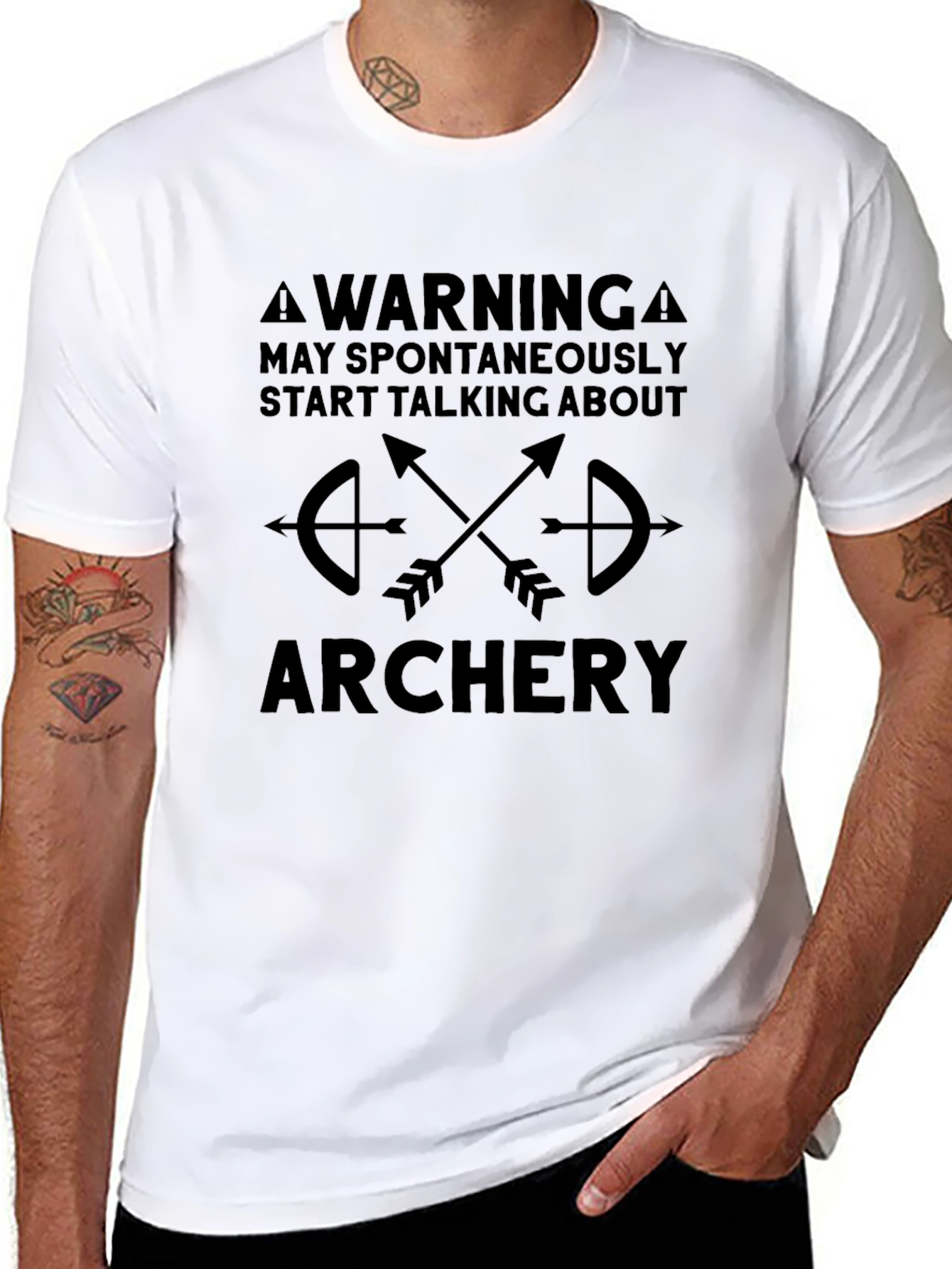 Warning Archery T-Shirt - Spontaneous Archery Talk