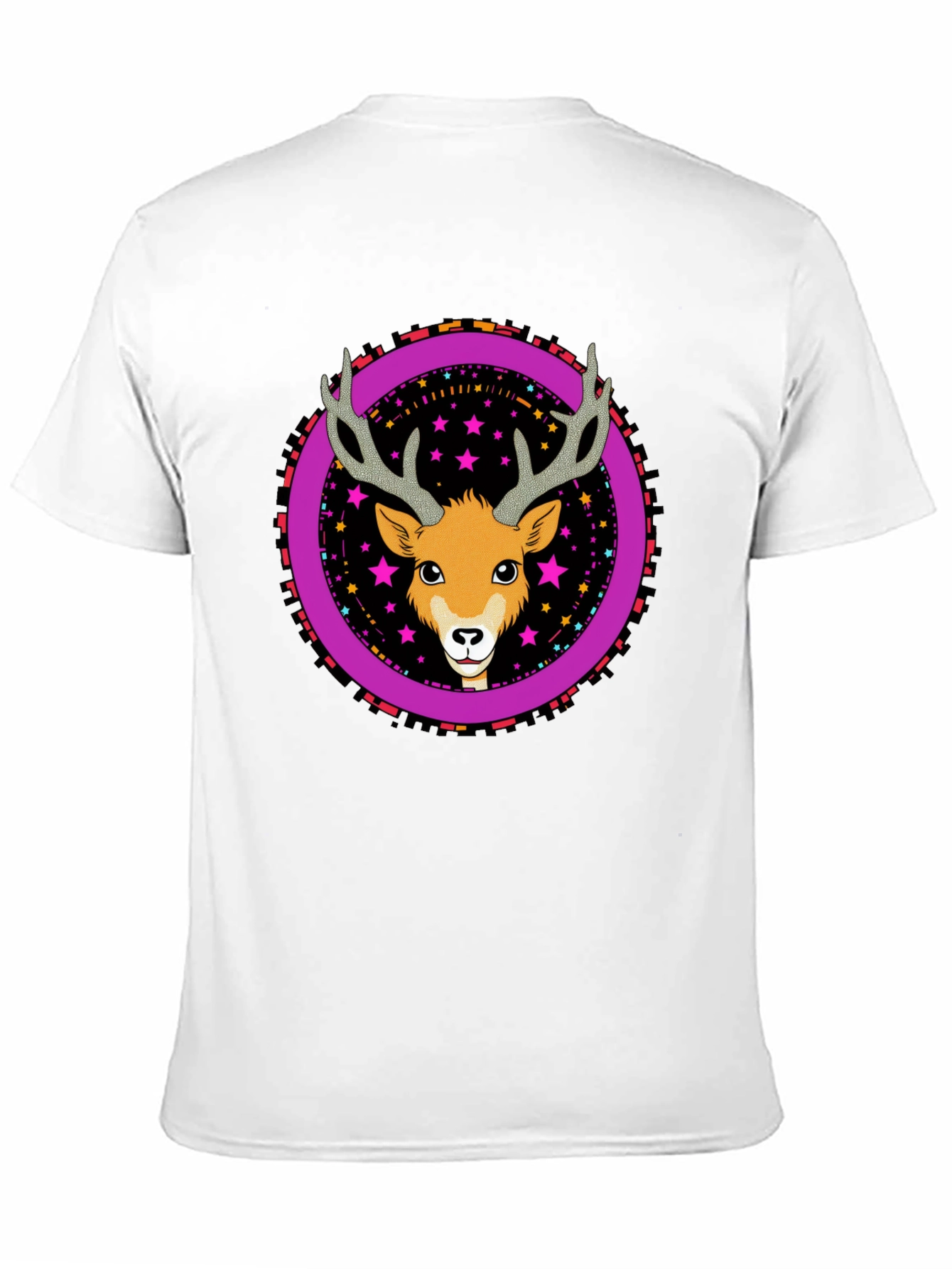 Deer Graphic Tee - Funky Circle Design