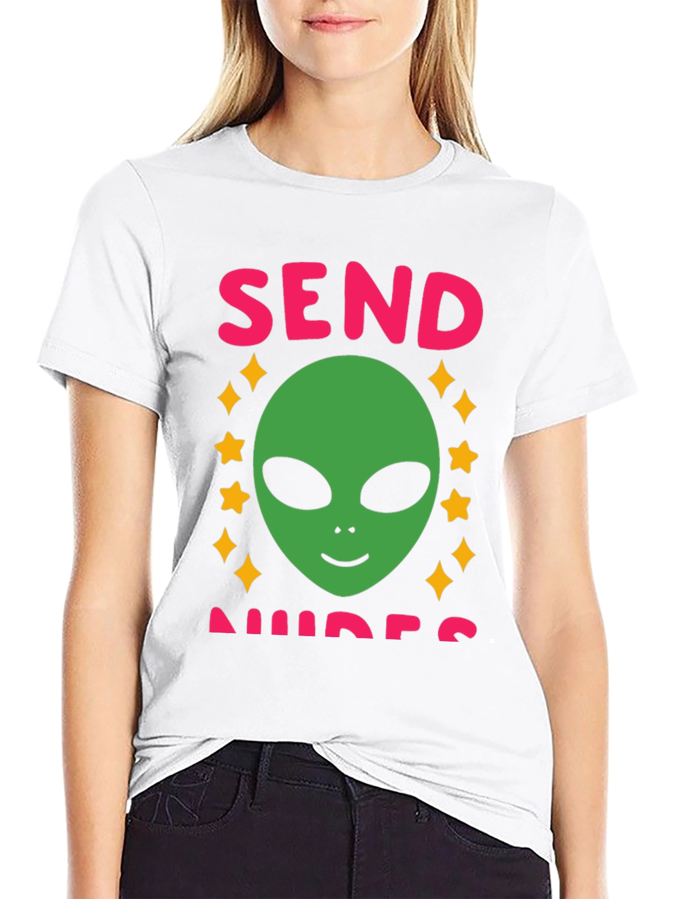 Send Nudes Alien Graphic T-Shirt