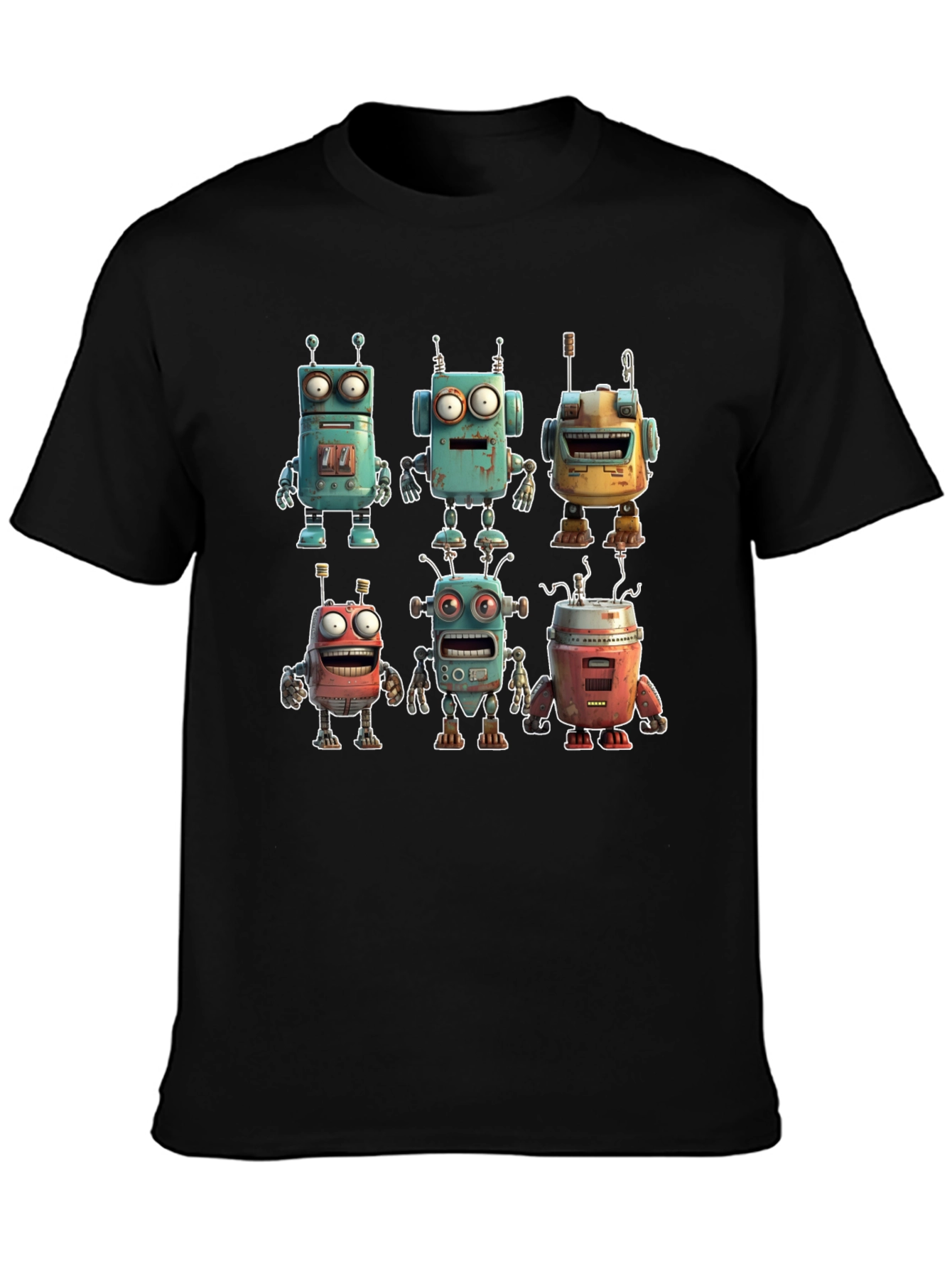 Retro Robot T-Shirt - Funky Sci-Fi Style!