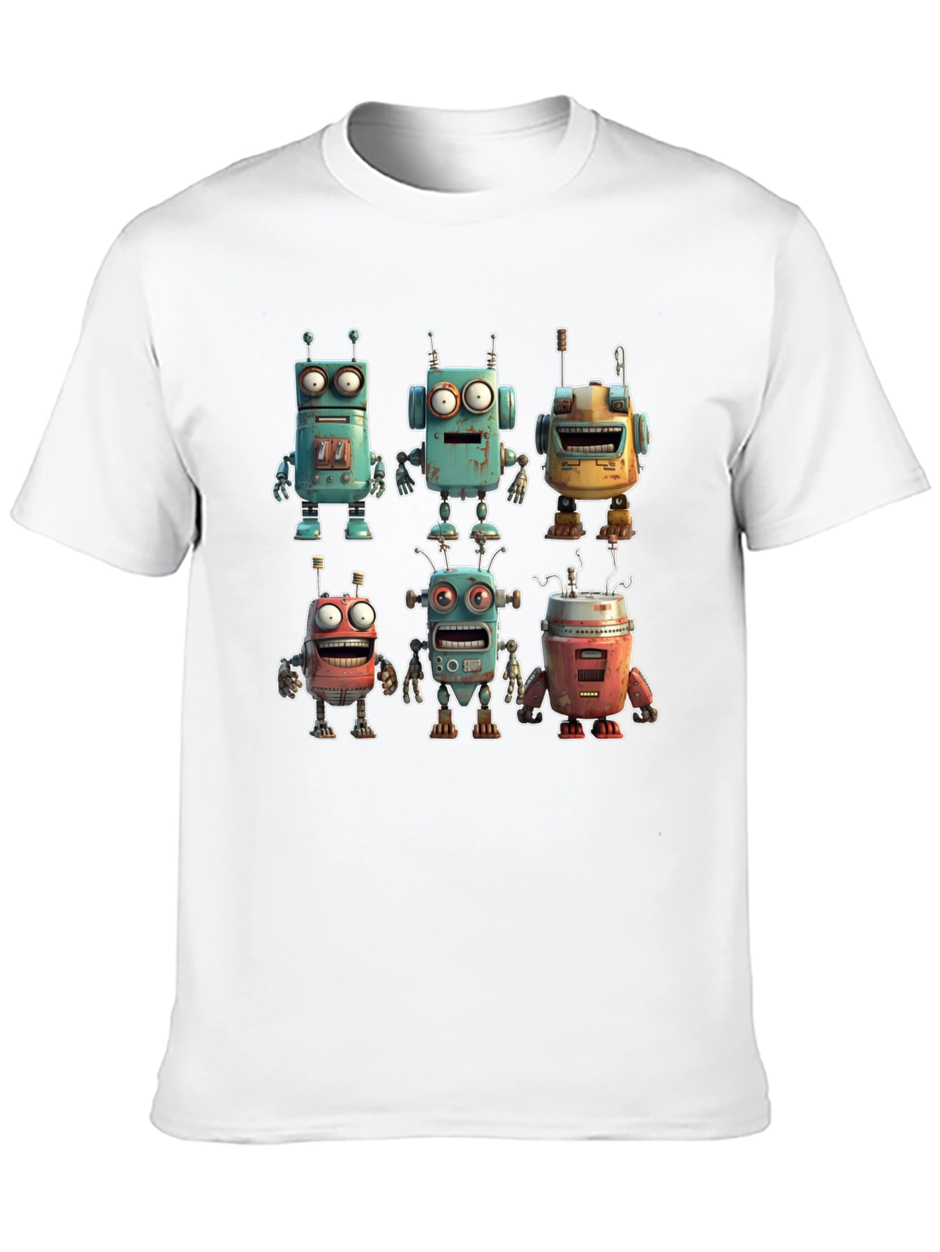 Retro Robot T-Shirt - Funky Sci-Fi Style!