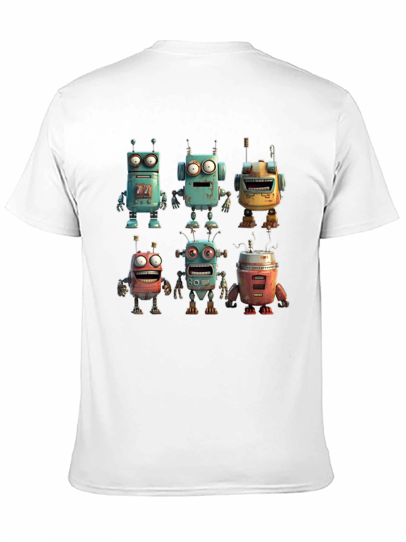 Retro Robot T-Shirt - Funky Sci-Fi Style!