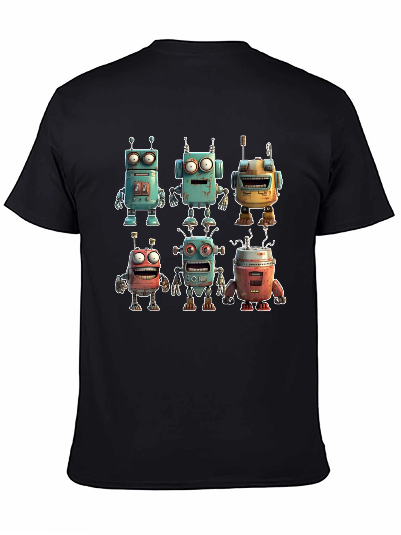 Retro Robot T-Shirt - Funky Sci-Fi Style!