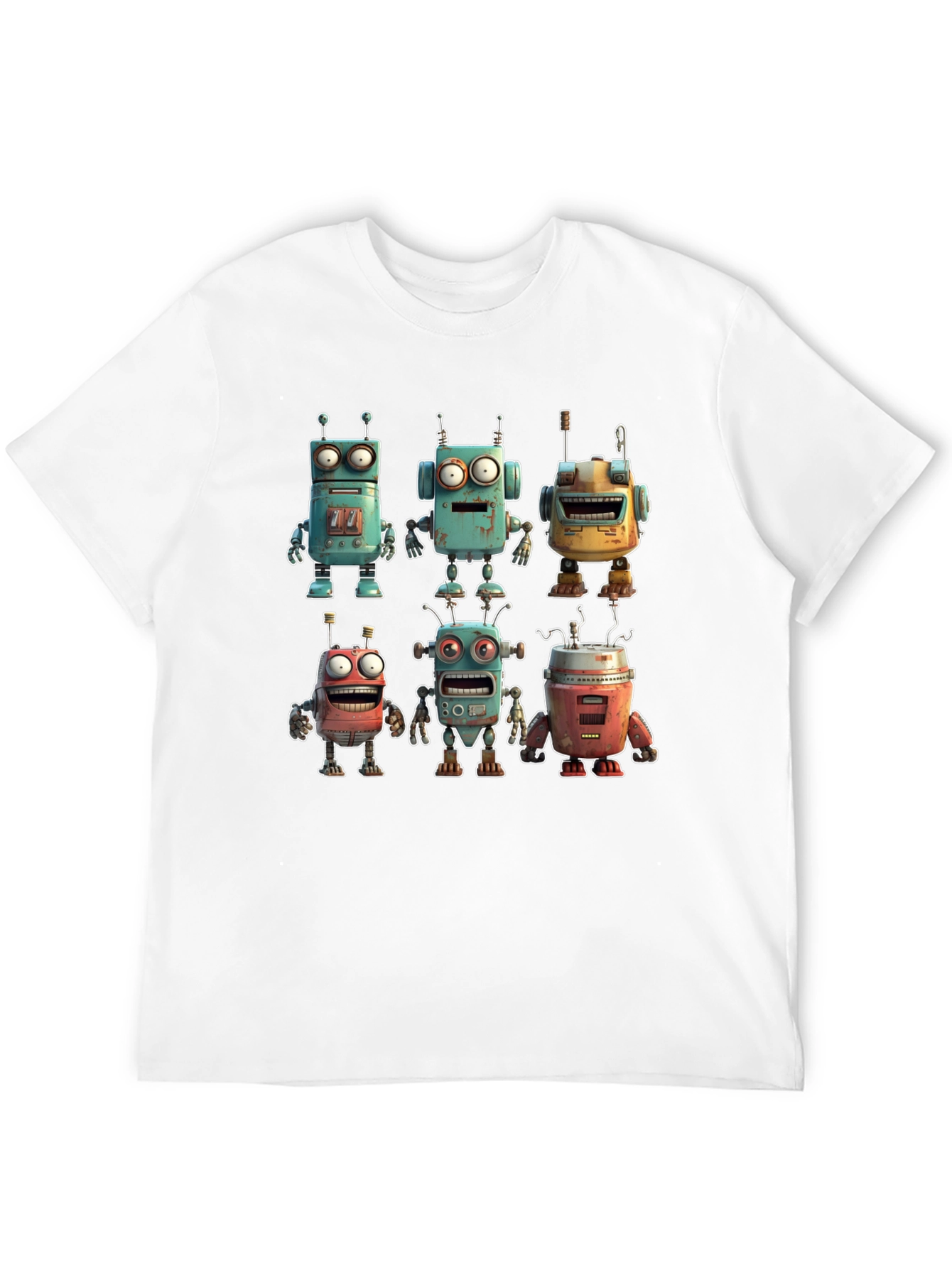 Retro Robot T-Shirt - Funky Sci-Fi Style!