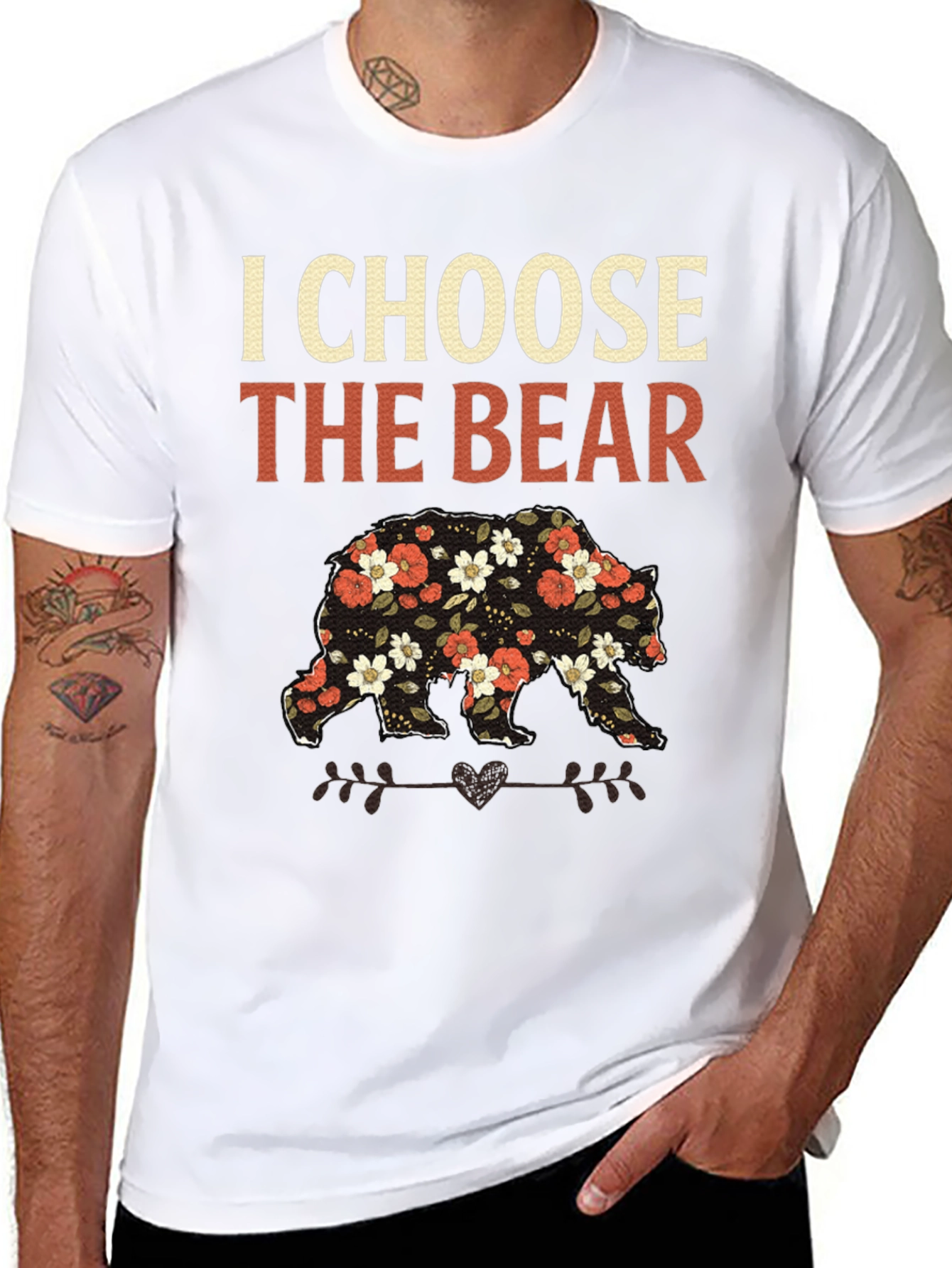 I Choose the Bear Floral T-Shirt