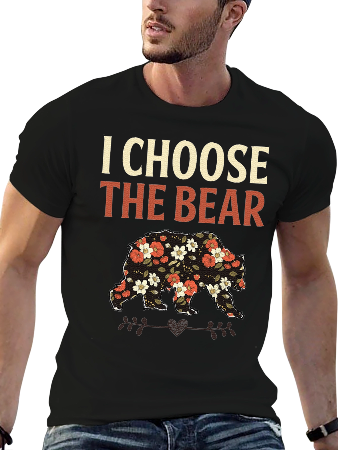 I Choose the Bear Floral T-Shirt