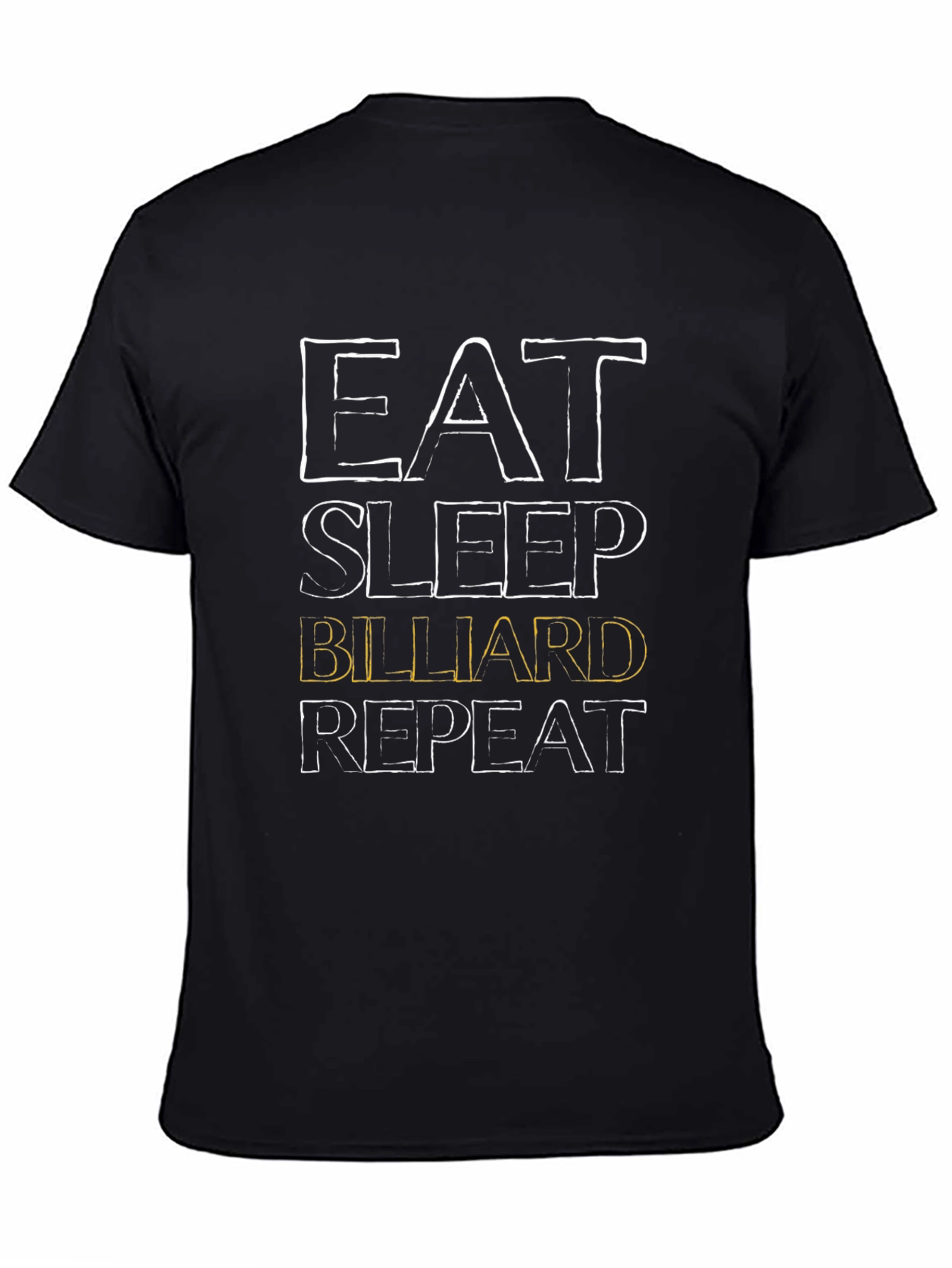 Eat Sleep Billiard Repeat Black T-Shirt