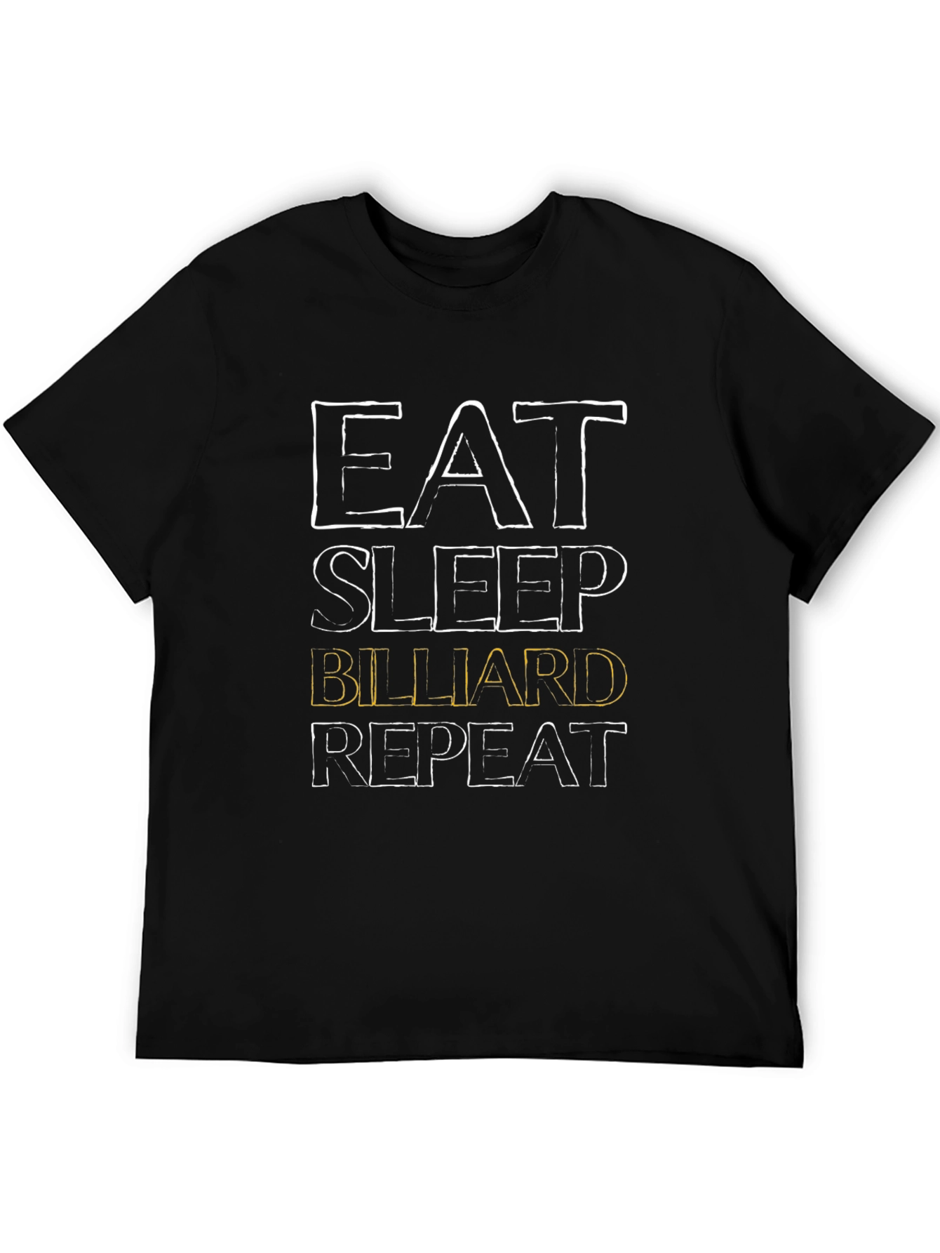 Eat Sleep Billiard Repeat Black T-Shirt