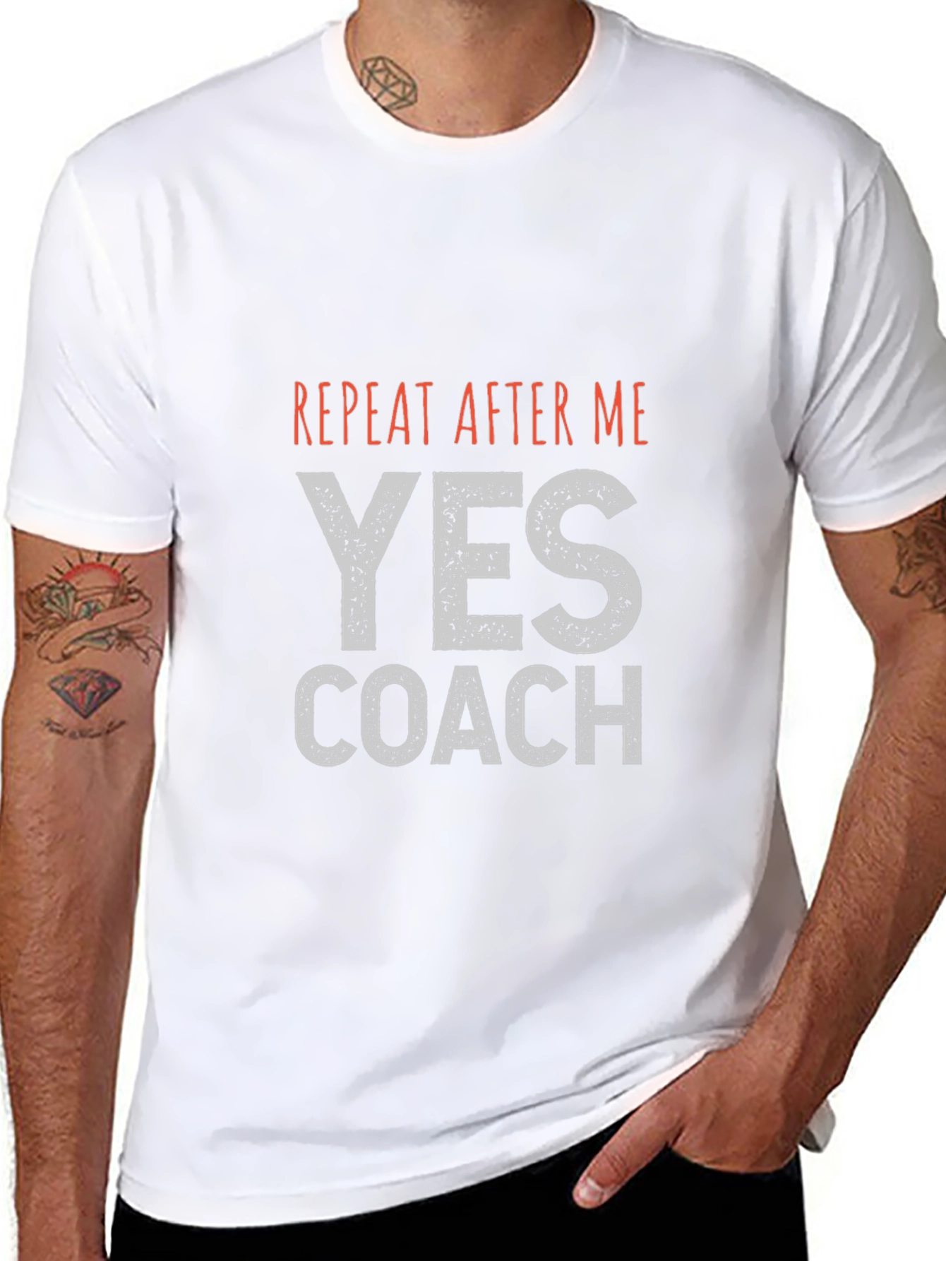 Yes Coach Graphic Tee - Black Cotton T-Shirt