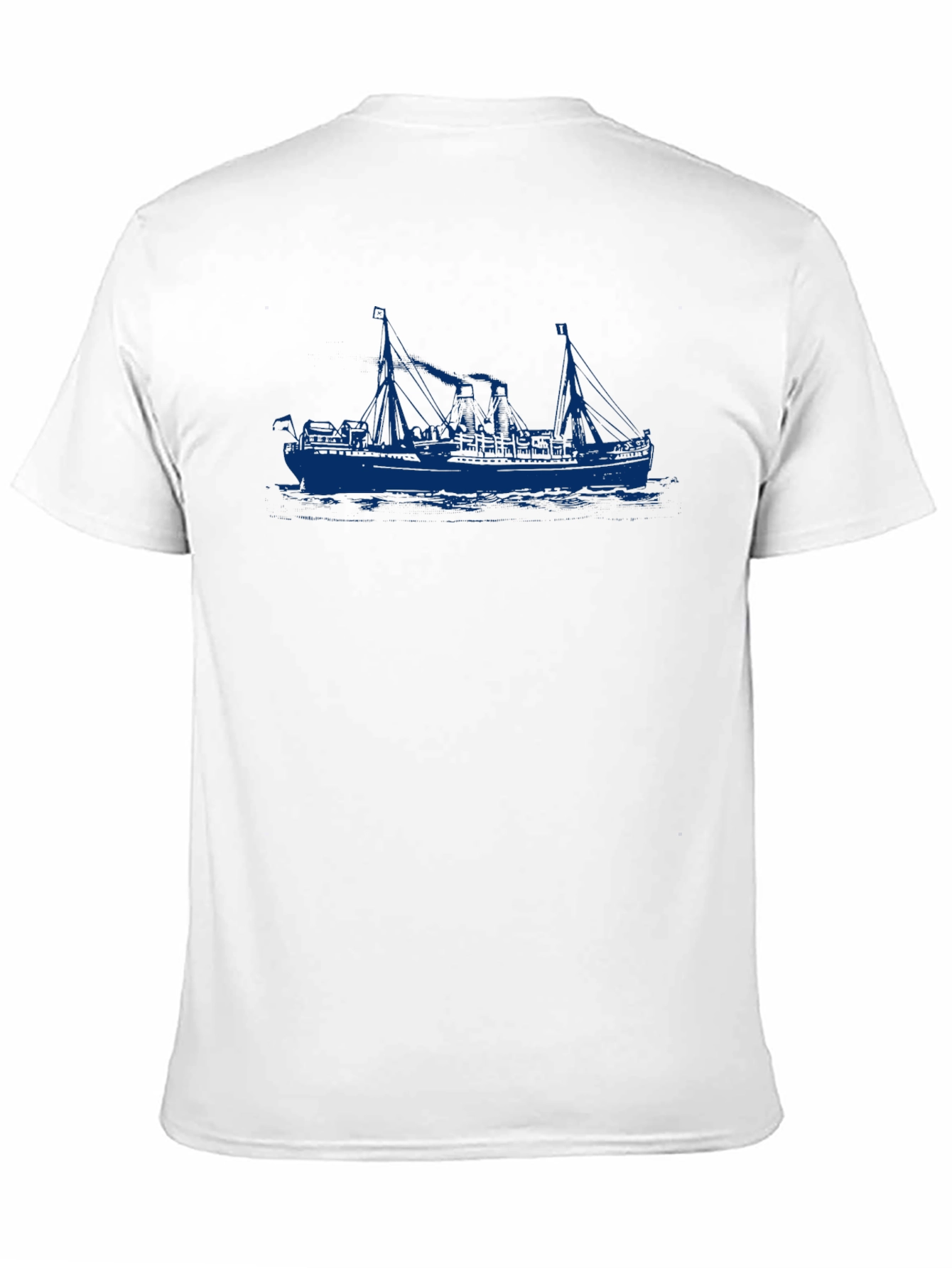 Nautical Ship Graphic Black T-Shirt
