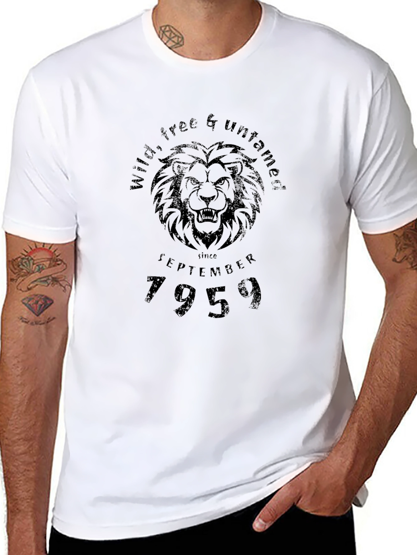 Wild Free & Untamed Lion Graphic T-Shirt