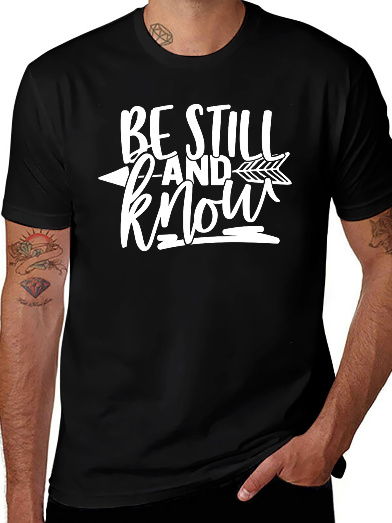 Be Still And Know Graphic T-Shirt - Black