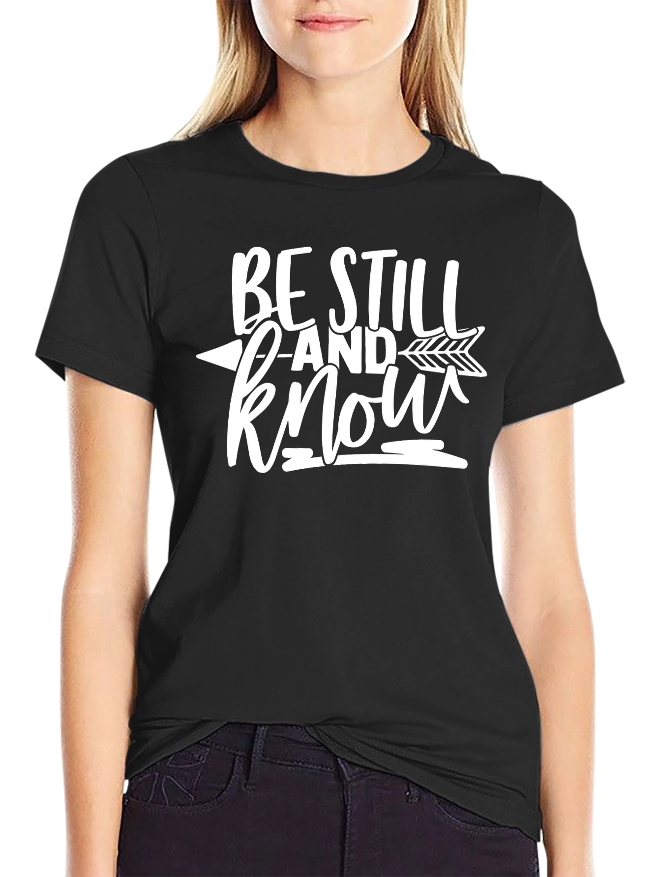 Be Still And Know Graphic T-Shirt - Black